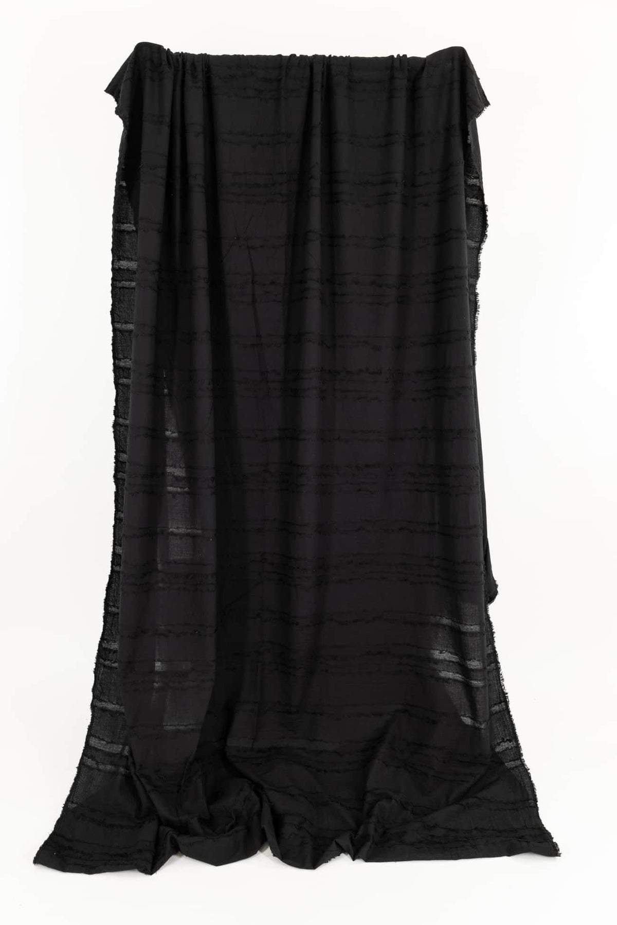 Black Eyelash Stripe Cotton Gauze Woven - Marcy Tilton Fabrics