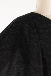 Black Flagstones Jacquard Woven