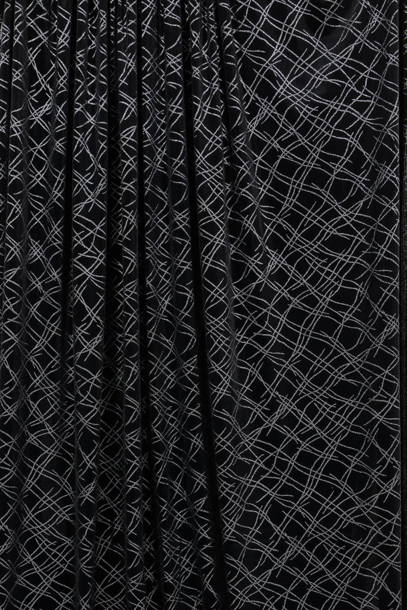 Black Foxtrot Velvet Knit - Marcy Tilton Fabrics