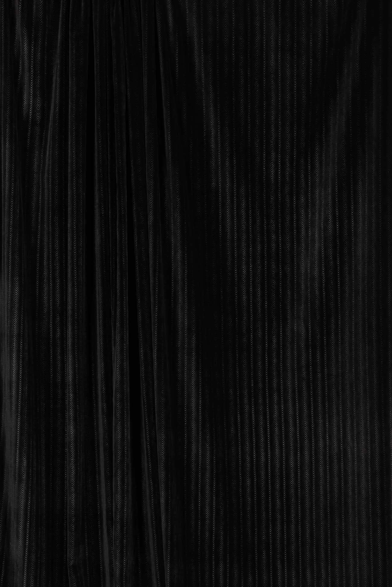 Black Herringbone Velvet Woven