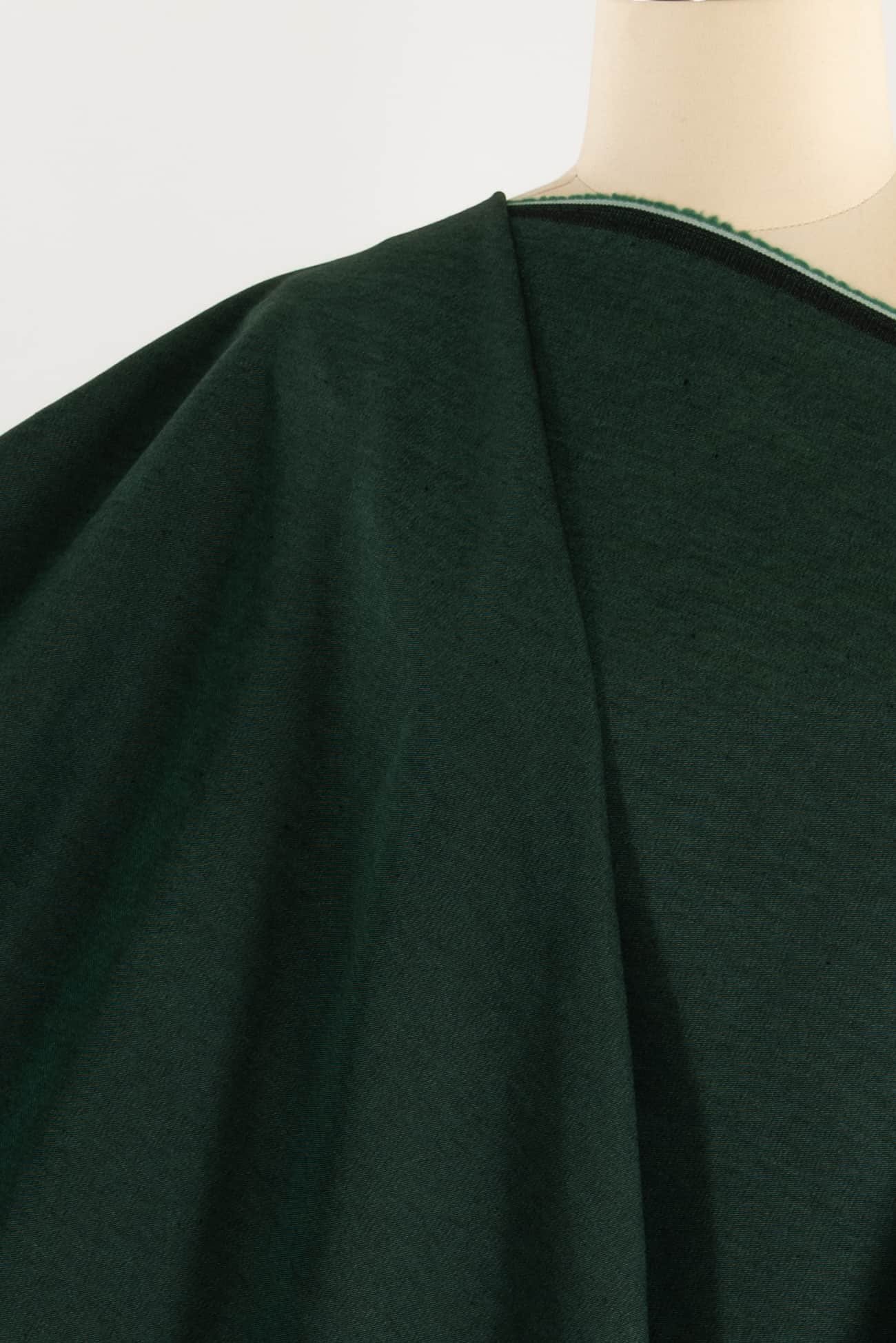 Black Juniper Italian Stretch Cotton Denim Woven