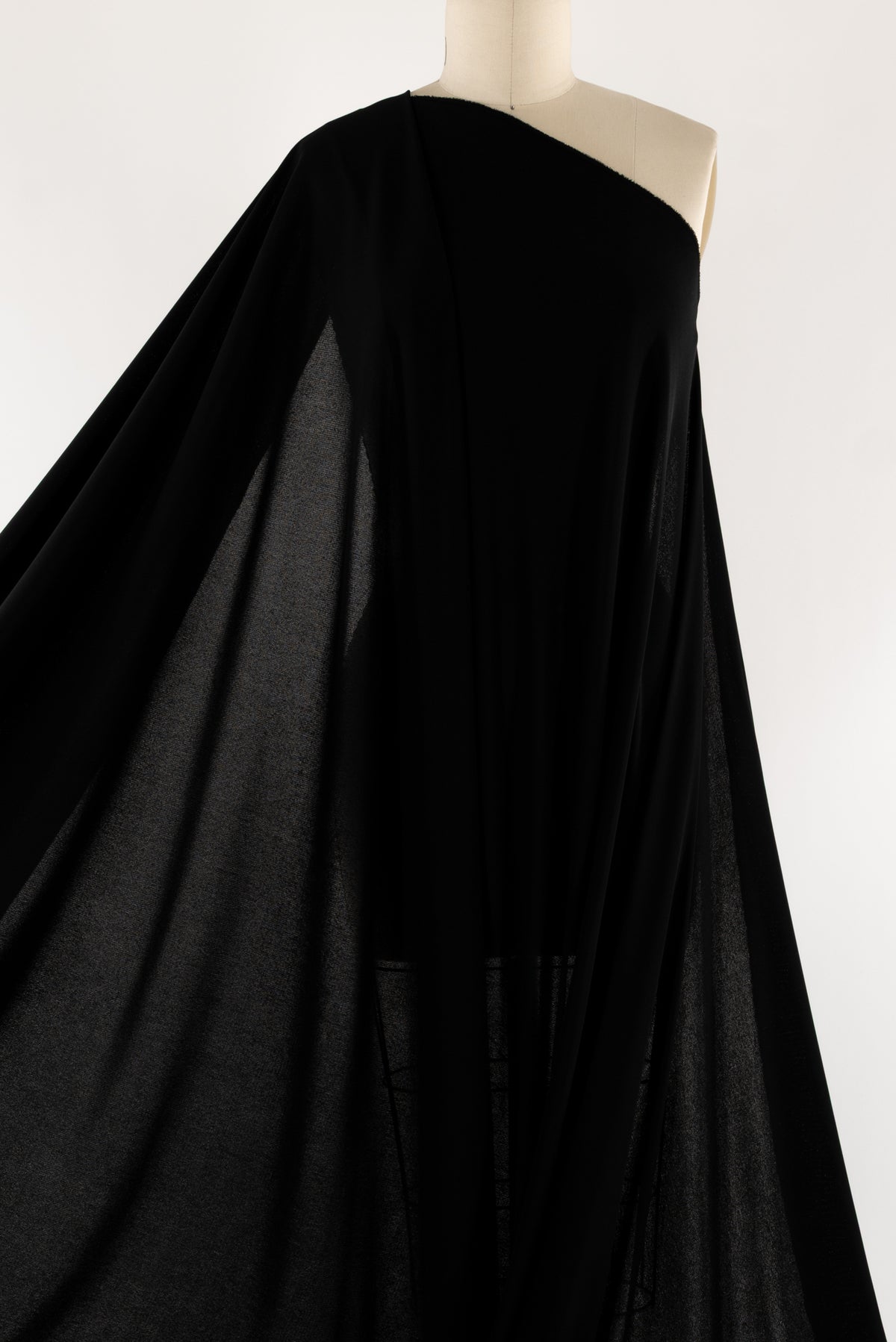 Black Mist Italian Cotton/Silk Double Knit