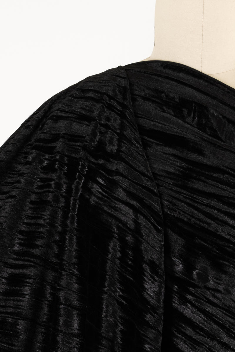 Black Onyx Crushed Velvet Knit