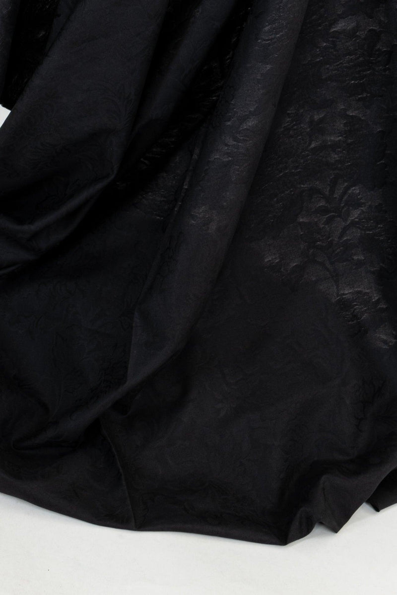 Blackout Black Japanese Cotton Jacquard Woven - Marcy Tilton Fabrics