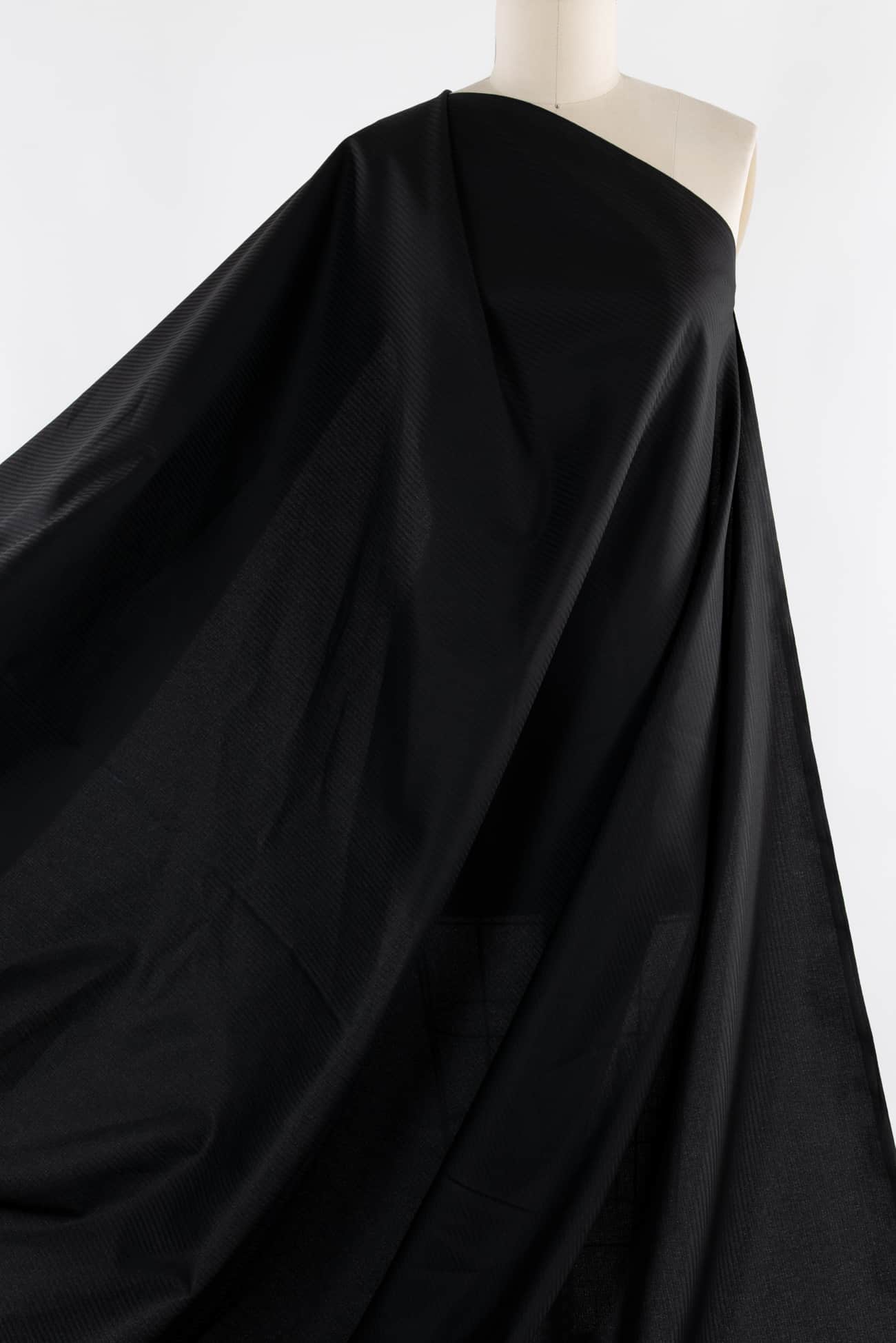 Black Stripe Pocketing Woven