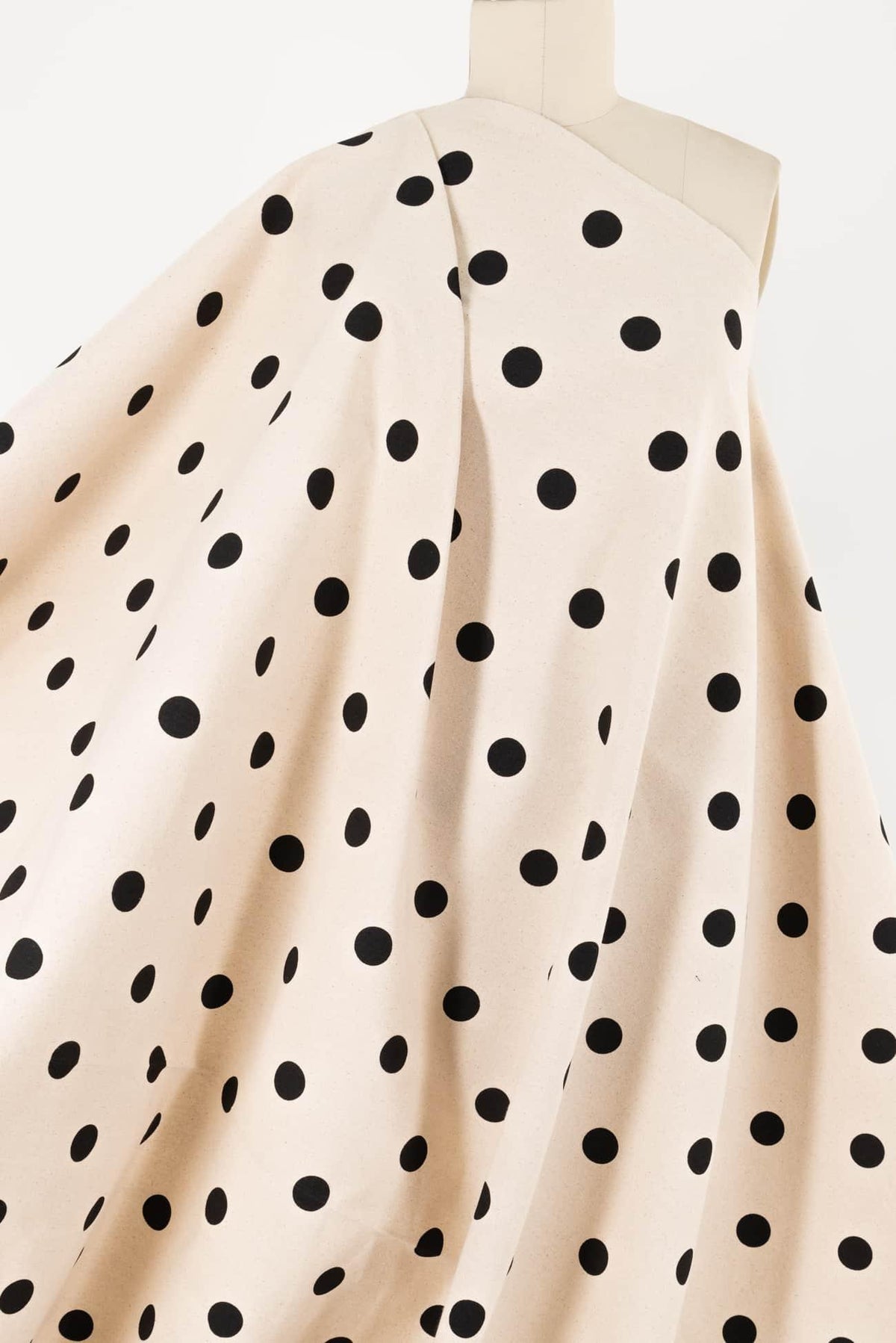 Black Point Dots Cotton Canvas Woven - Marcy Tilton Fabrics