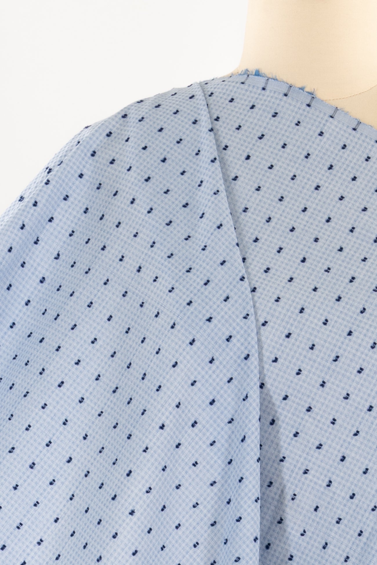 Blue Points Italian Cotton Jacquard Woven
