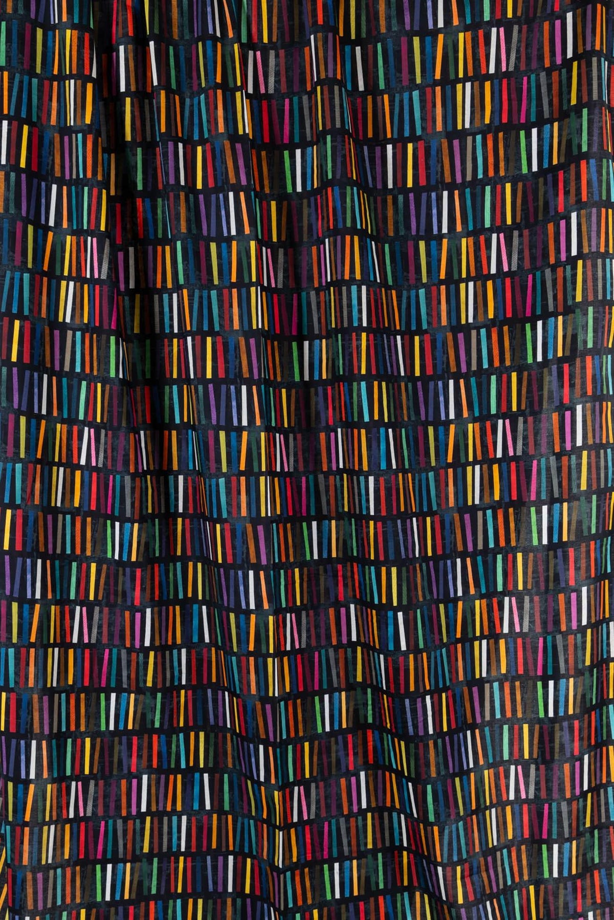 Black Rainbow Sticks Cotton Woven - Marcy Tilton Fabrics