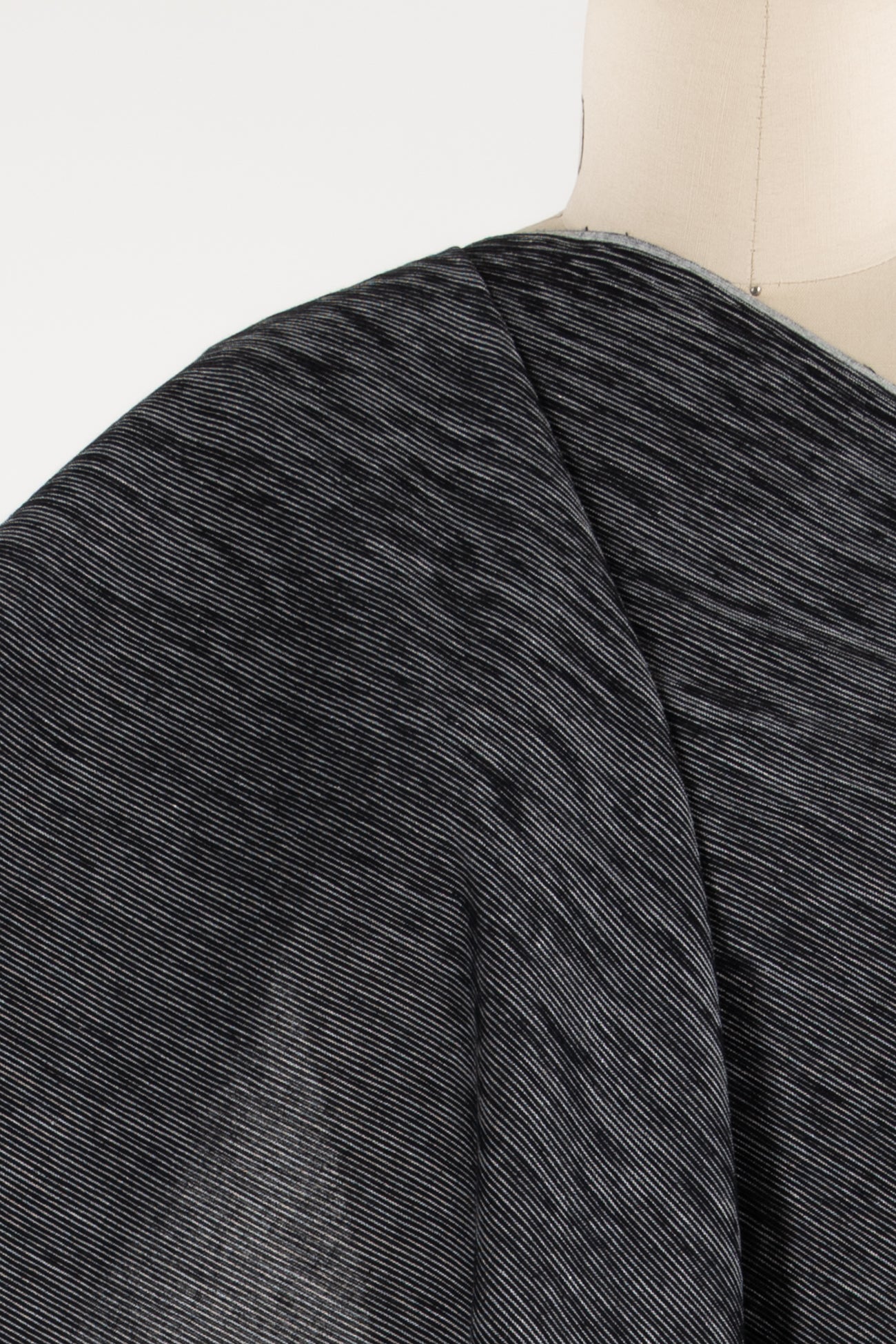 Black Ripples Japanese Cotton Woven