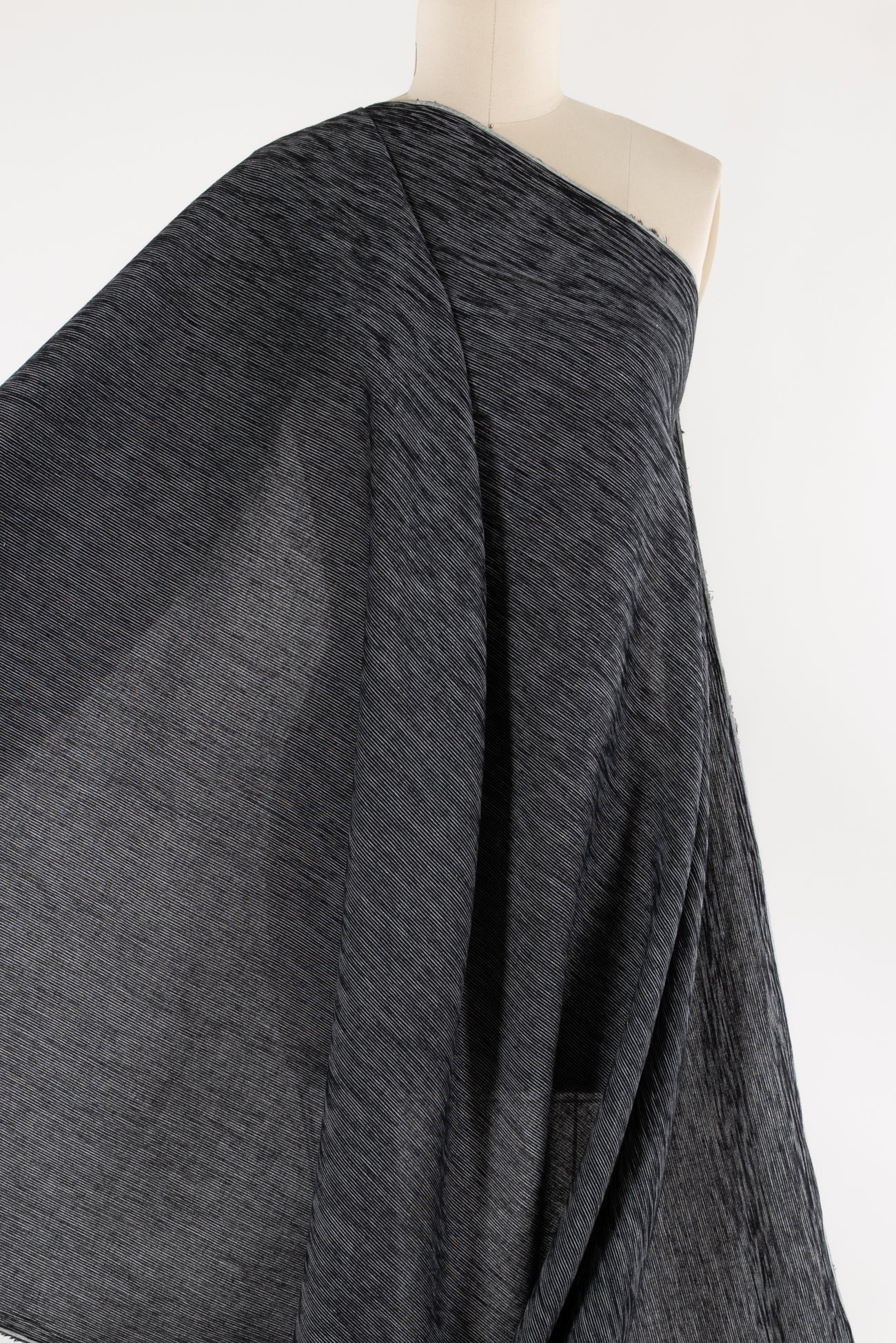 Black Ripples Japanese Cotton Woven