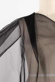 Black Japanese Silk Organza Woven