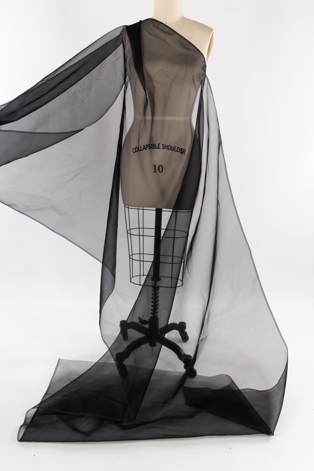 Black Japanese Silk Organza Woven