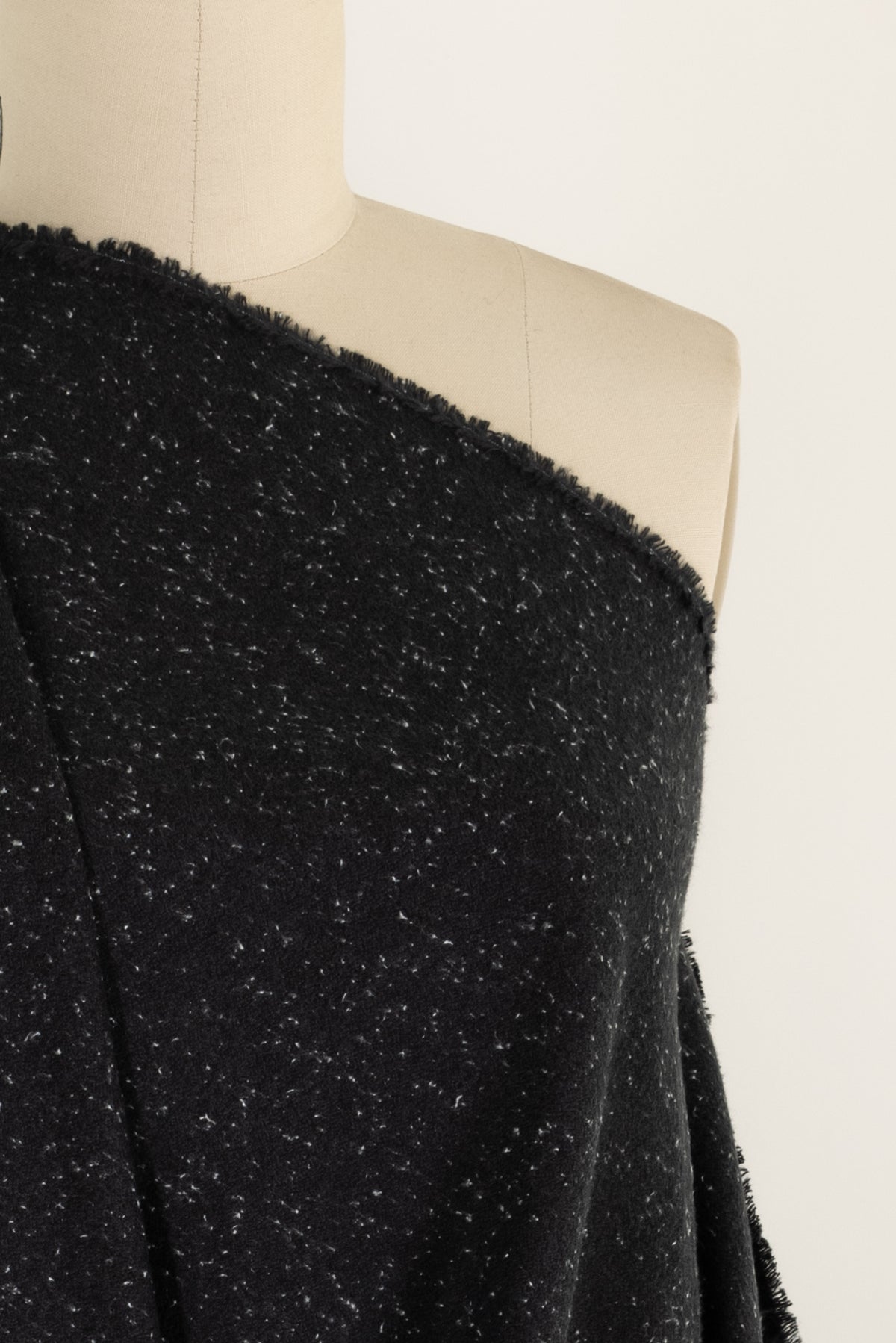 Black Speckles Cotton Flannel Woven