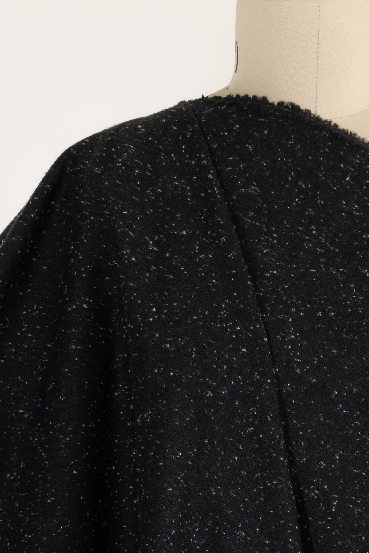 Black Speckles Cotton Flannel Woven