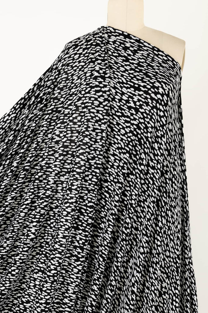 Black Stipple Rayon Knit - Marcy Tilton Fabrics