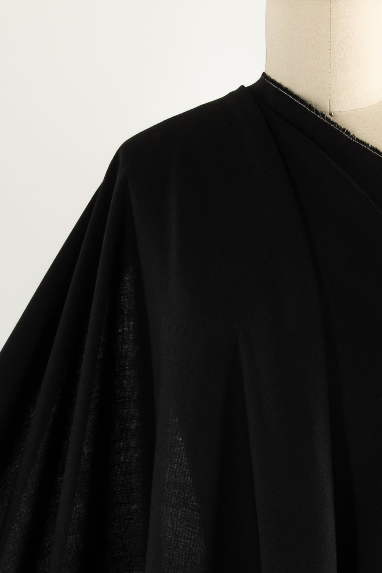 Black Stretch Linen Woven