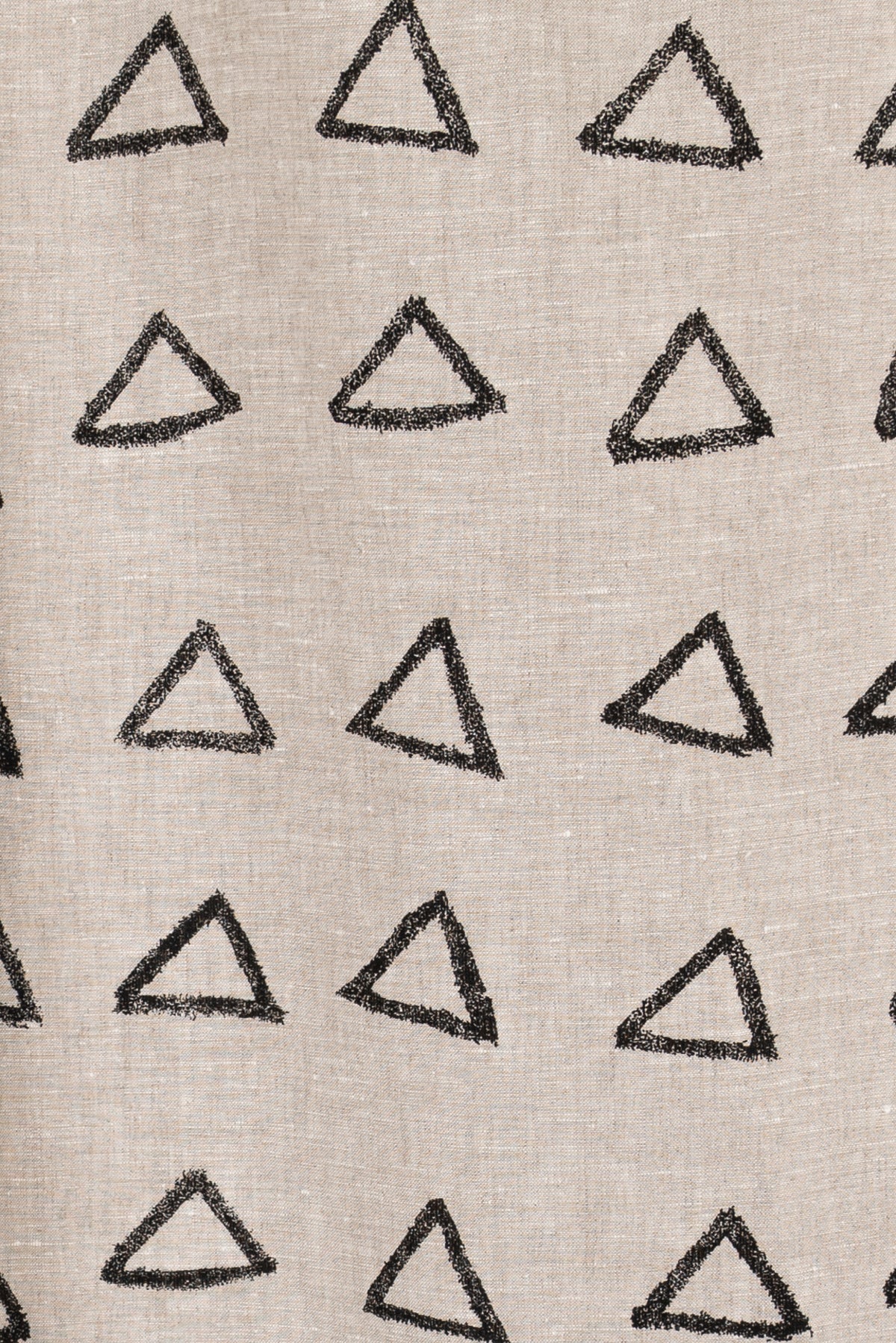 Black Triangles Euro Linen Woven