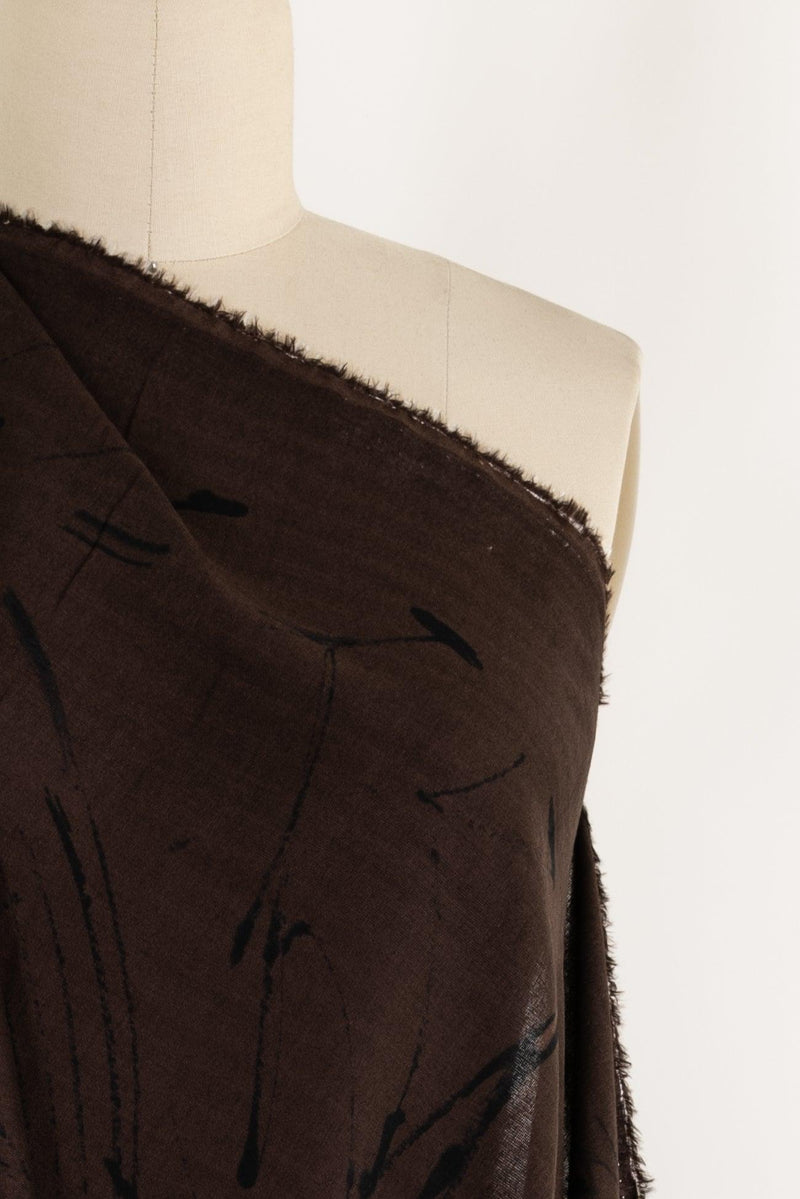 Black Walnut Japanese Cotton Double Gauze Woven - Marcy Tilton Fabrics