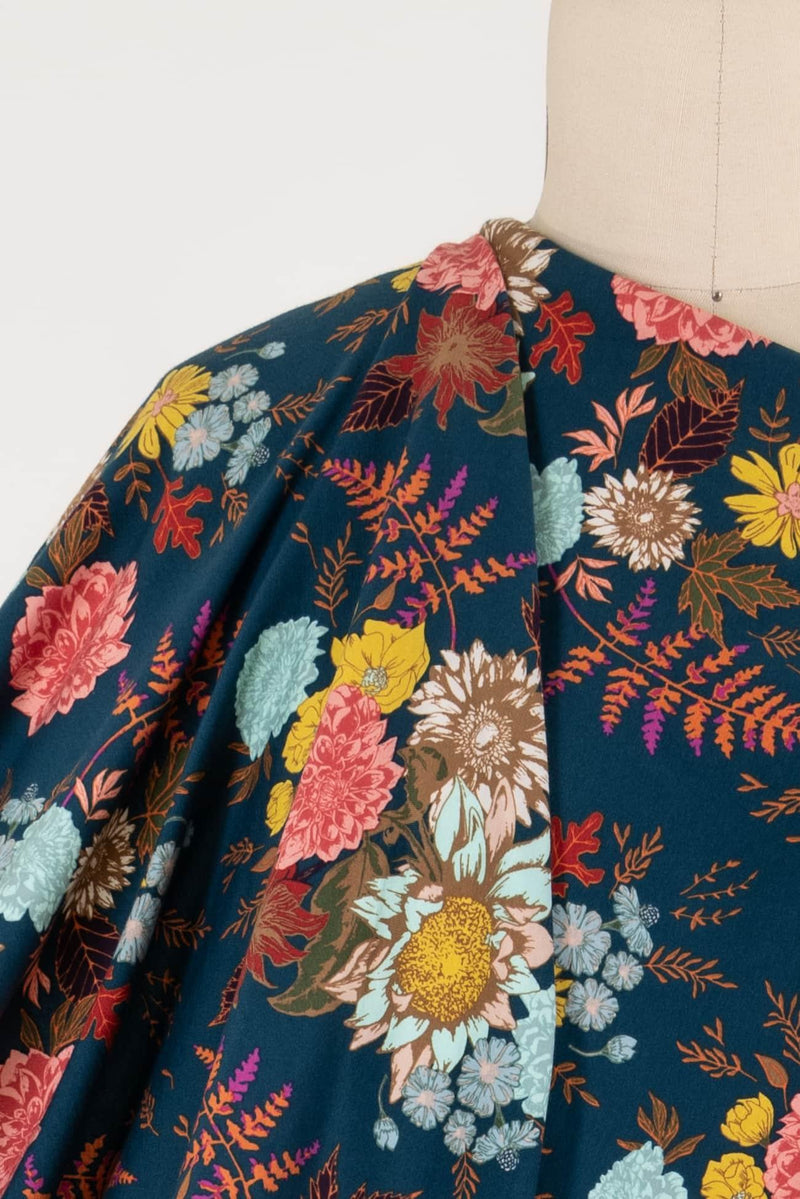 Blue Autumn Cotton Knit - Marcy Tilton Fabrics