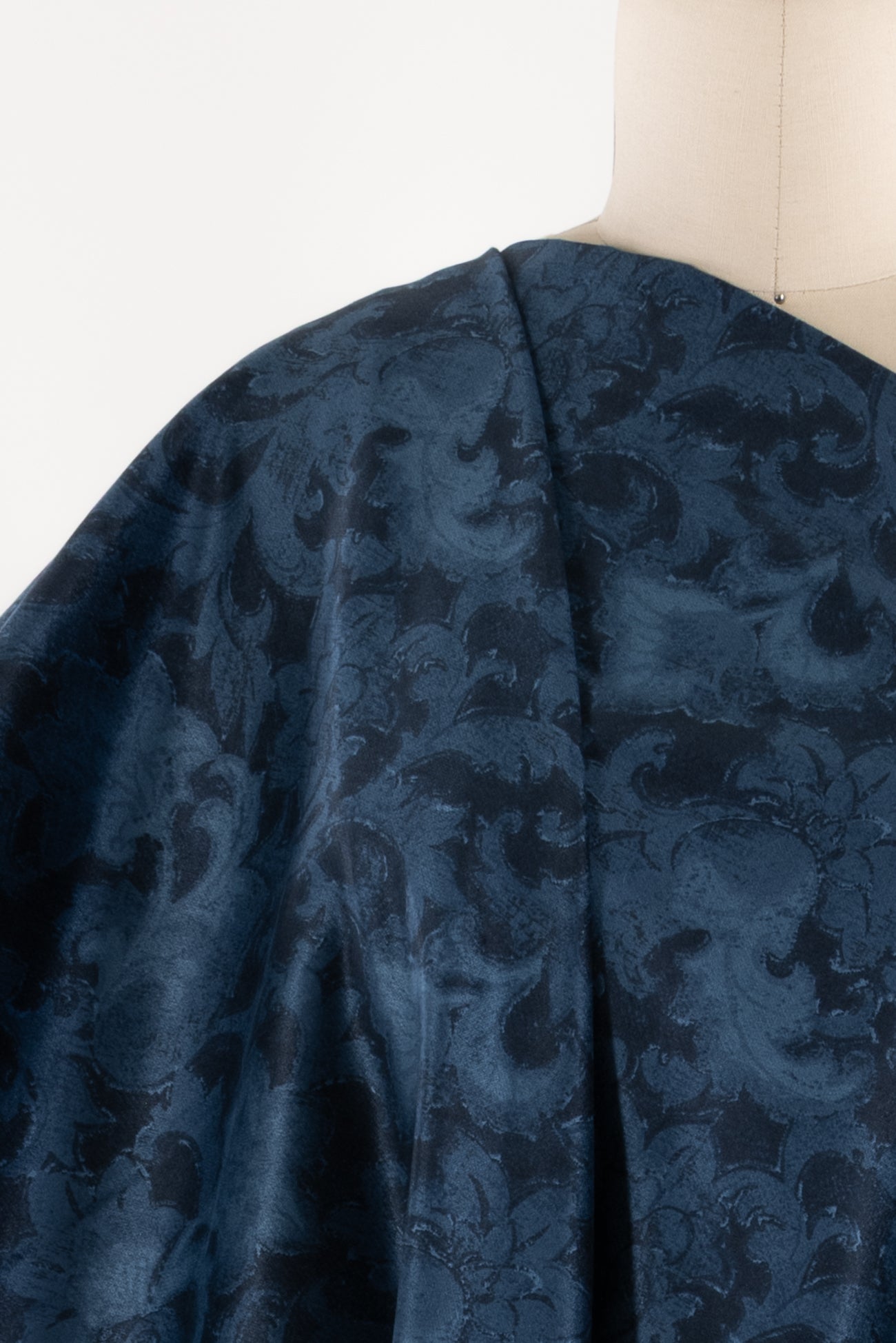 Blue Baroque Japanese Stretch Velveteen Woven