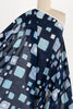 Blue Blocks Italian Linen Woven - Marcy Tilton Fabrics