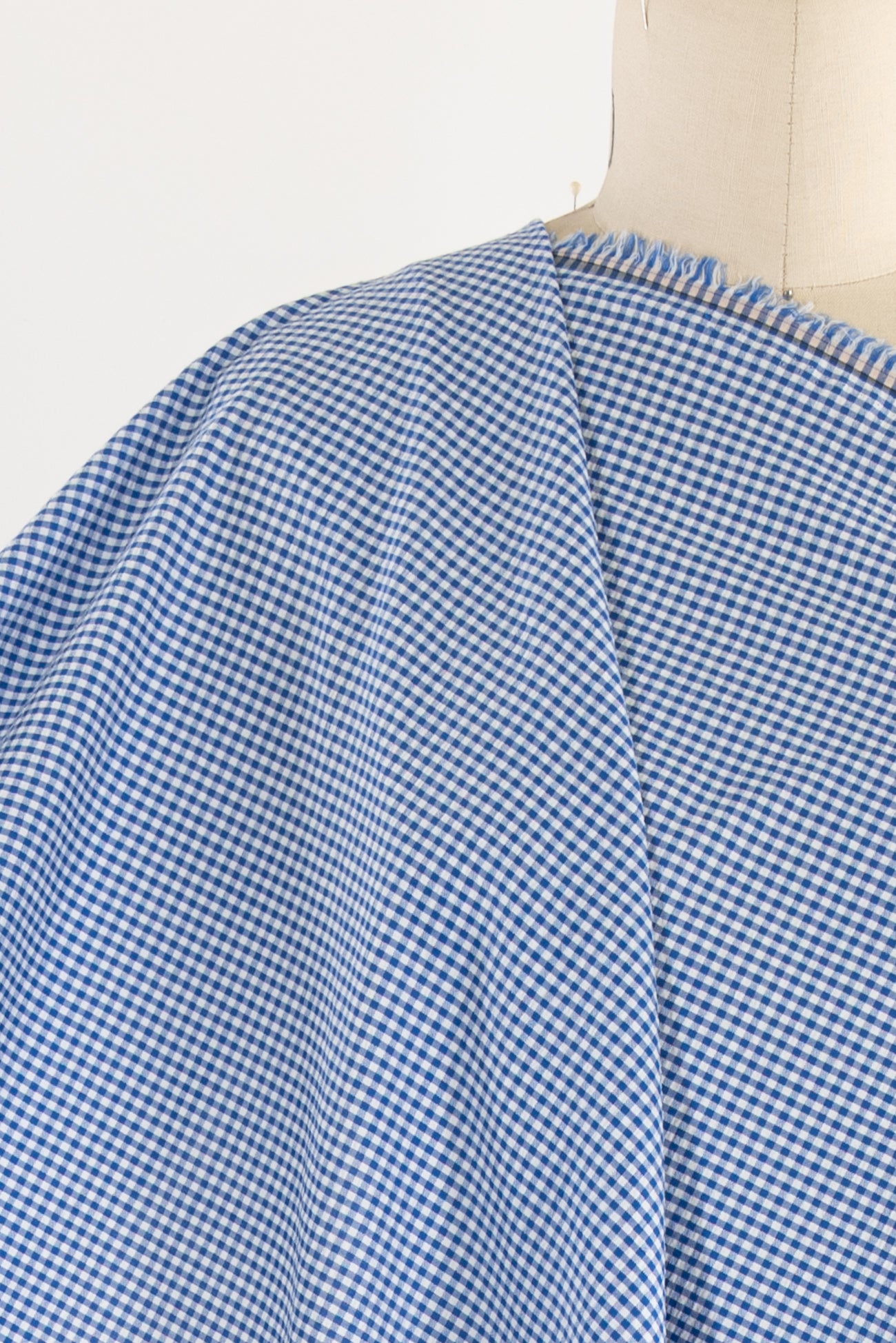 Bluebonnet Seersucker Gingham Japanese Cotton Woven