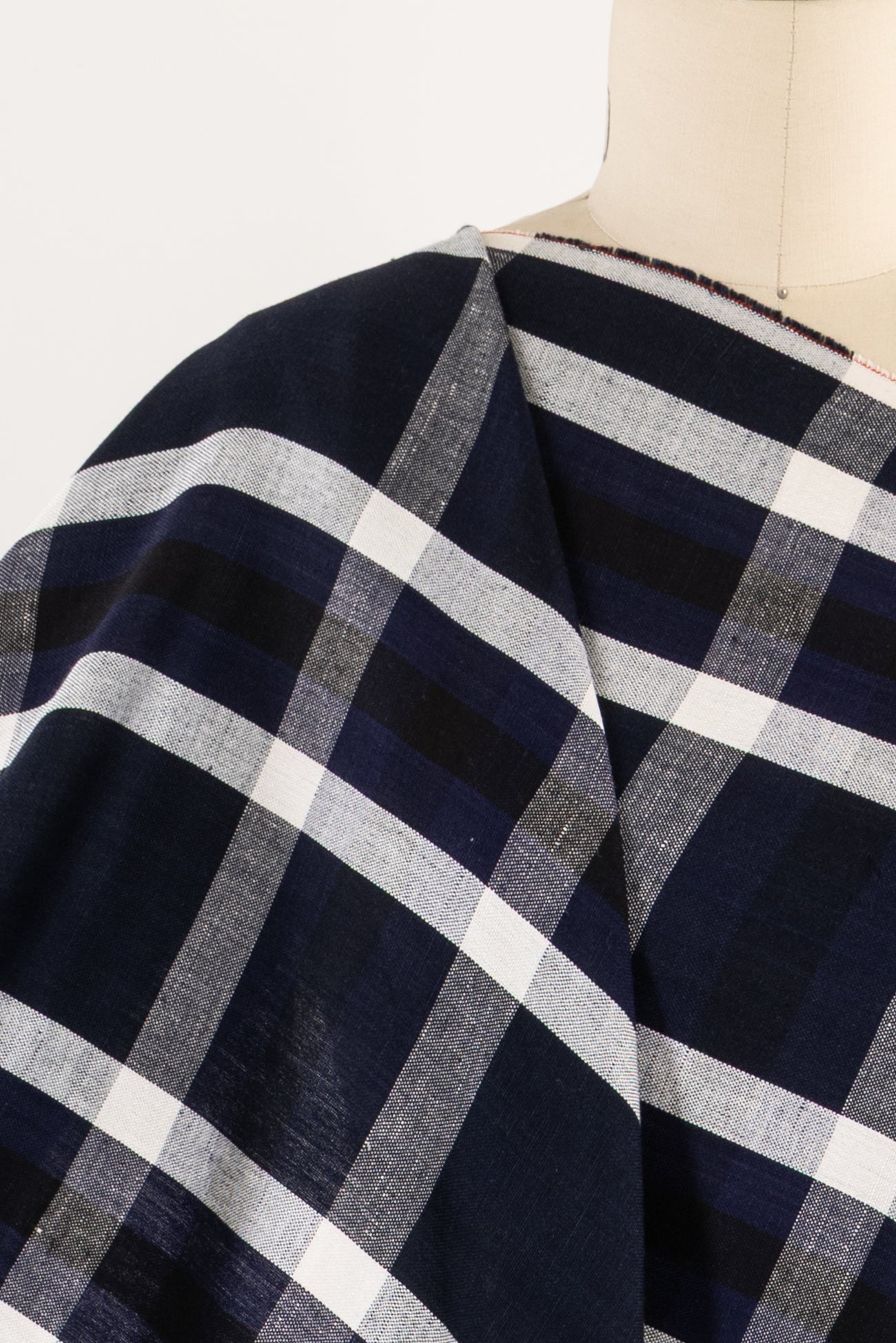 Blue Breeze Plaid Linen Woven