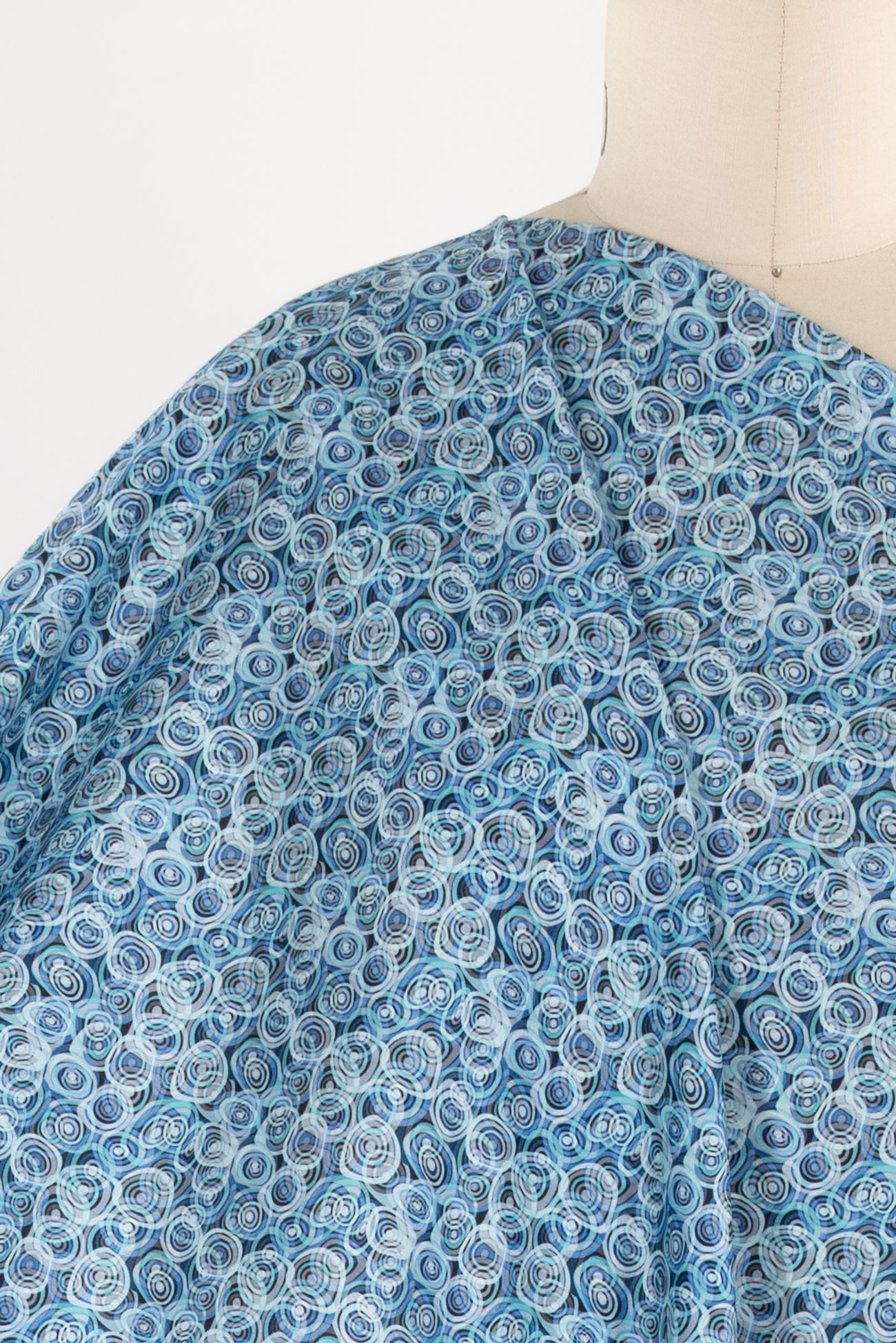Blue Bubbles Indian Cotton Lawn Woven