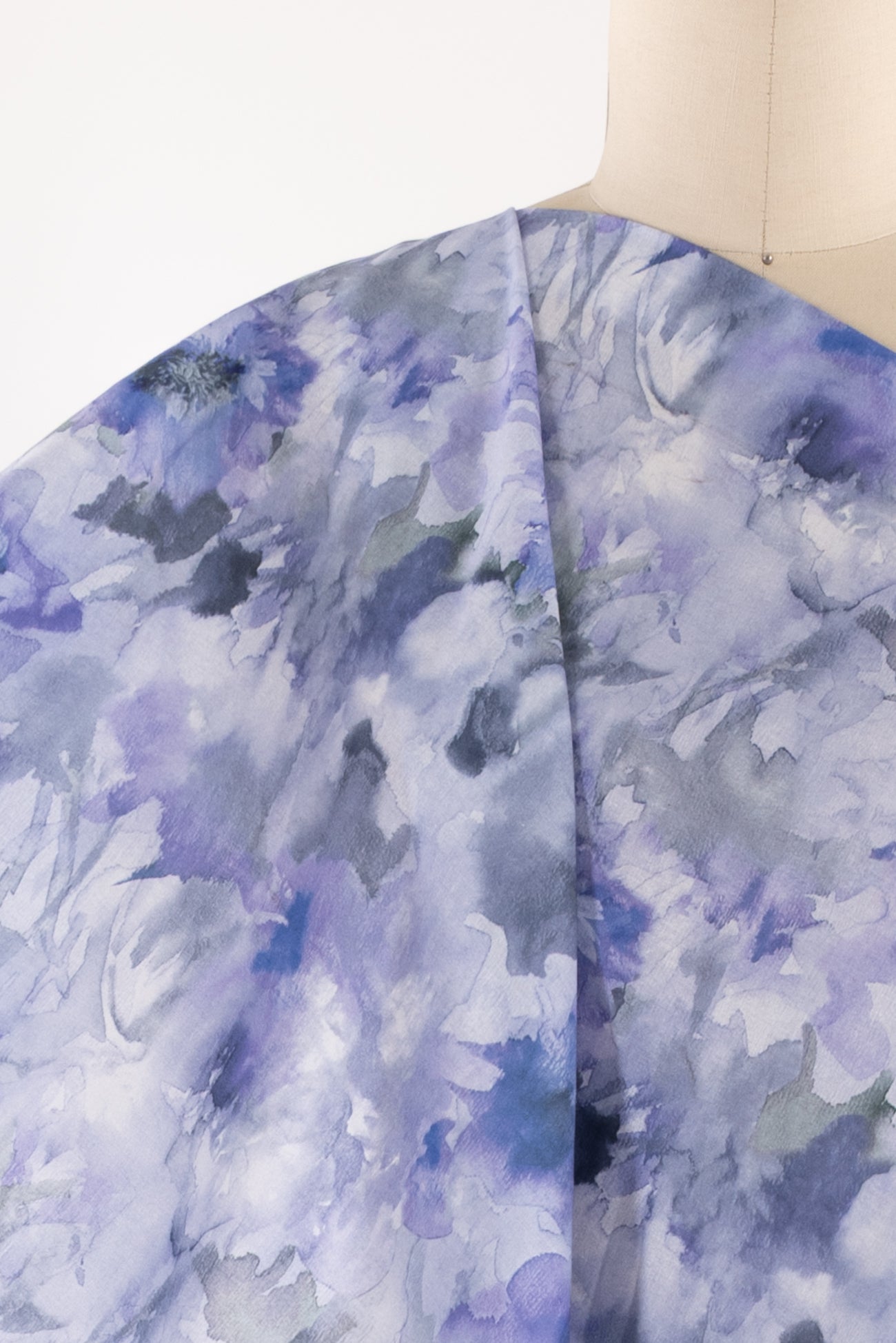 Blue Dahlias Cotton Woven