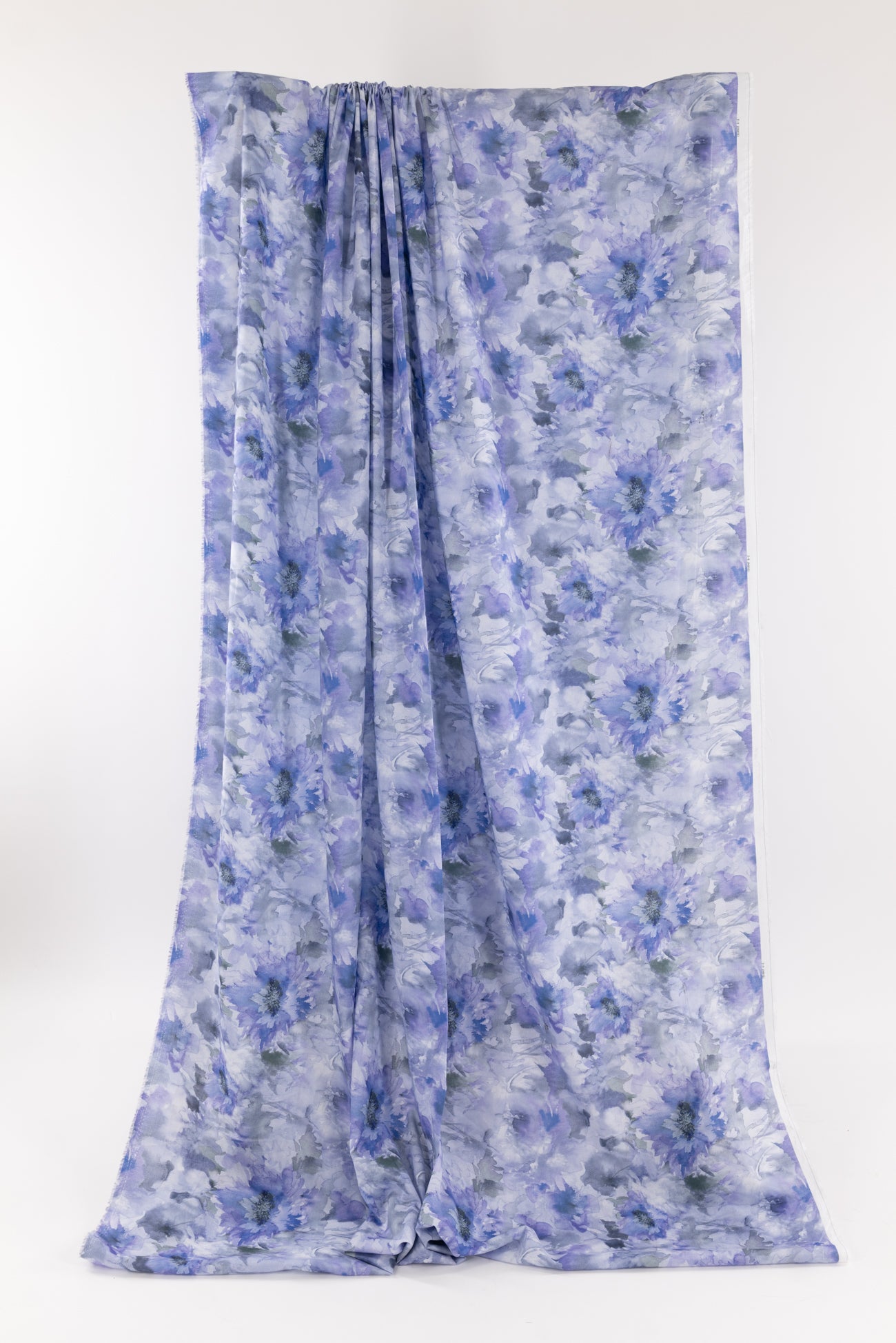 Blue Dahlias Cotton Woven