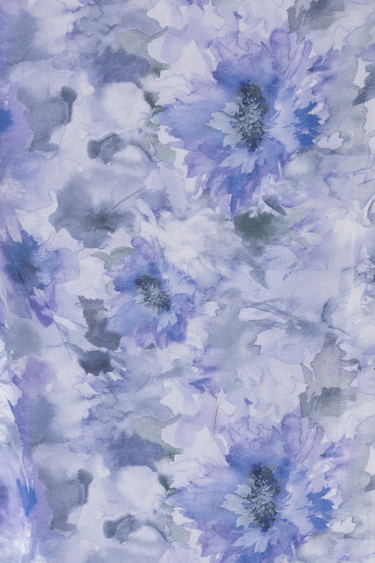 Blue Dahlias Cotton Woven