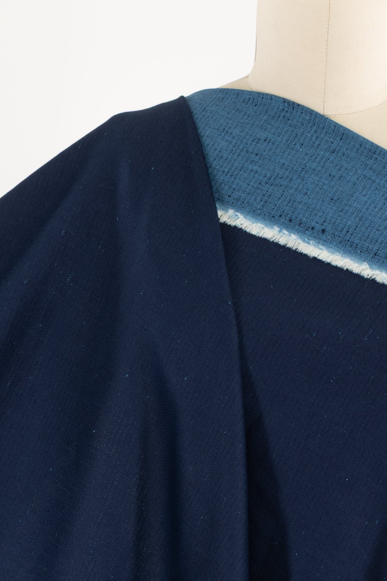 Blue Duo Cotton Double Sided Woven