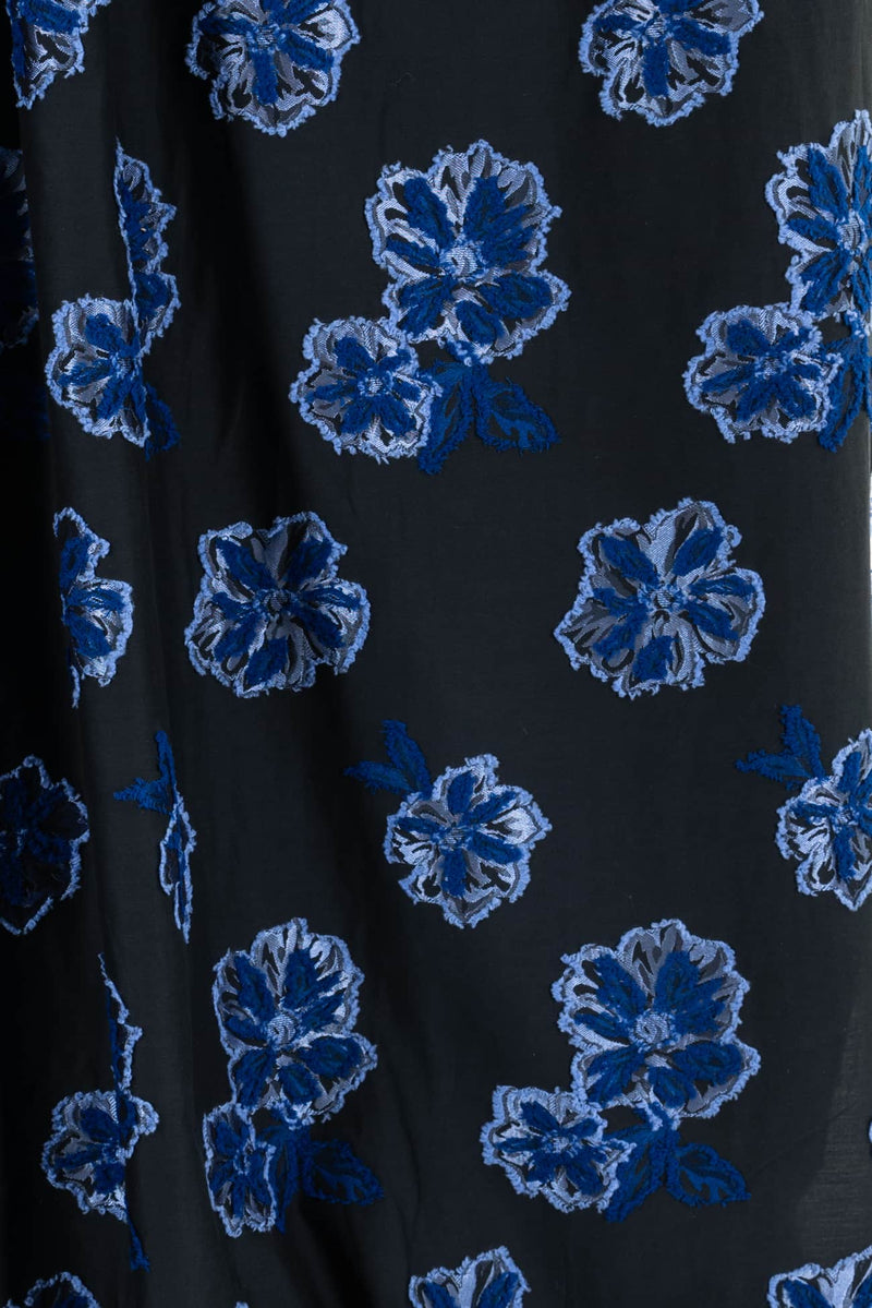 Blue Eyes Blue Jacquard Italian Woven - Marcy Tilton Fabrics
