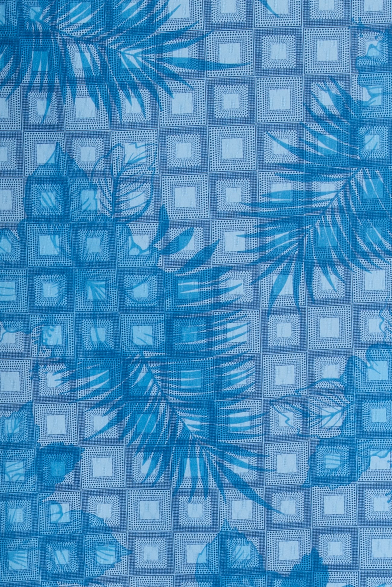 Blue Fern Cotton Woven SOLD BY THE CUT