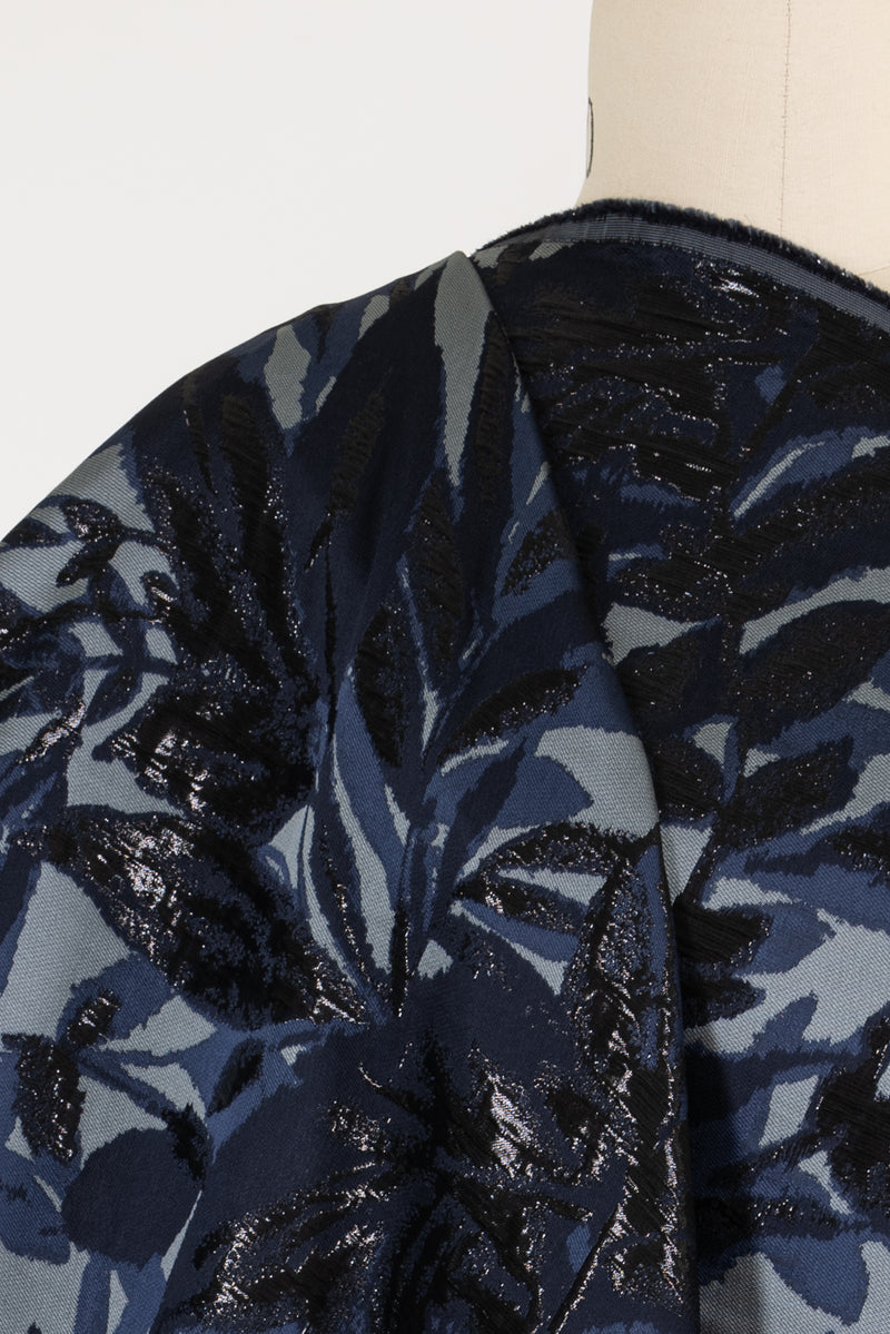 Blue Ferns Jacquard Woven