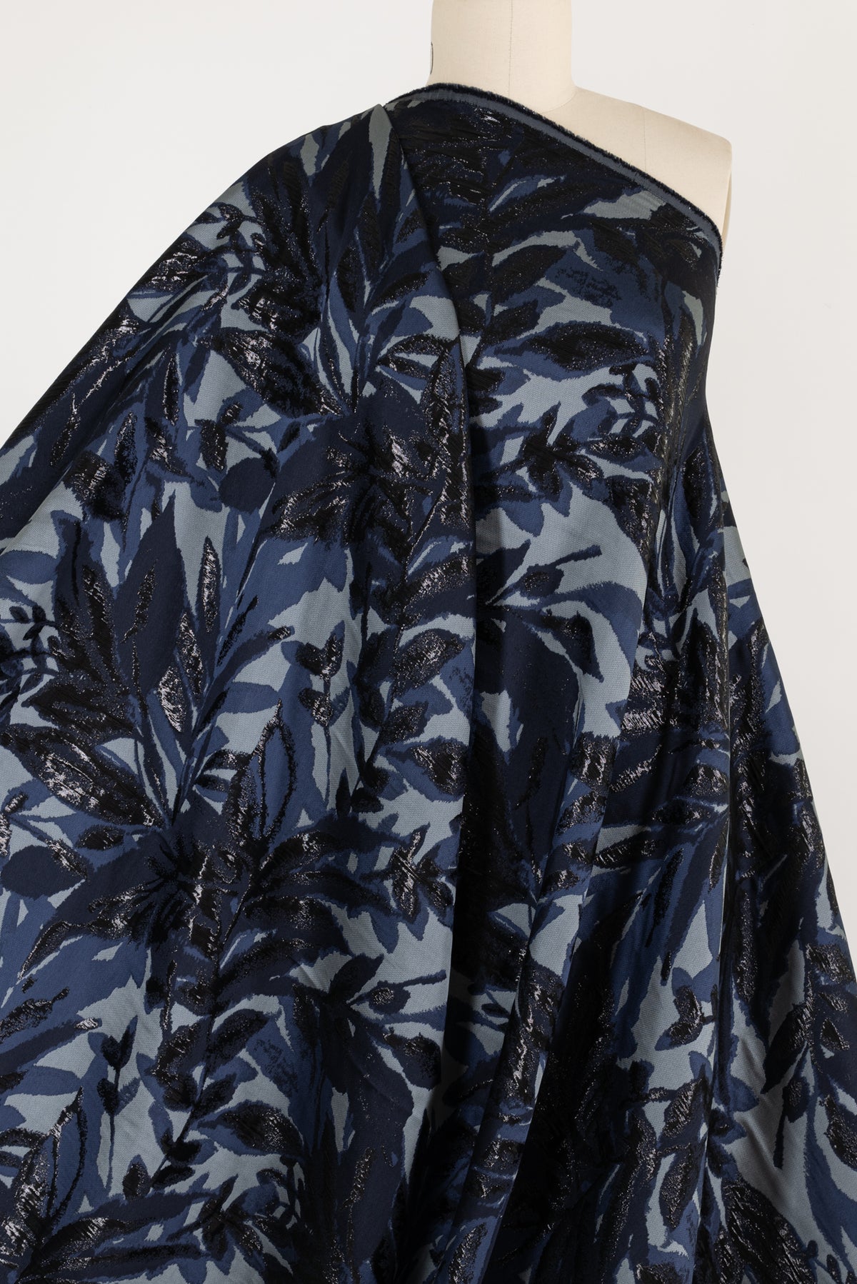 Blue Ferns Jacquard Woven