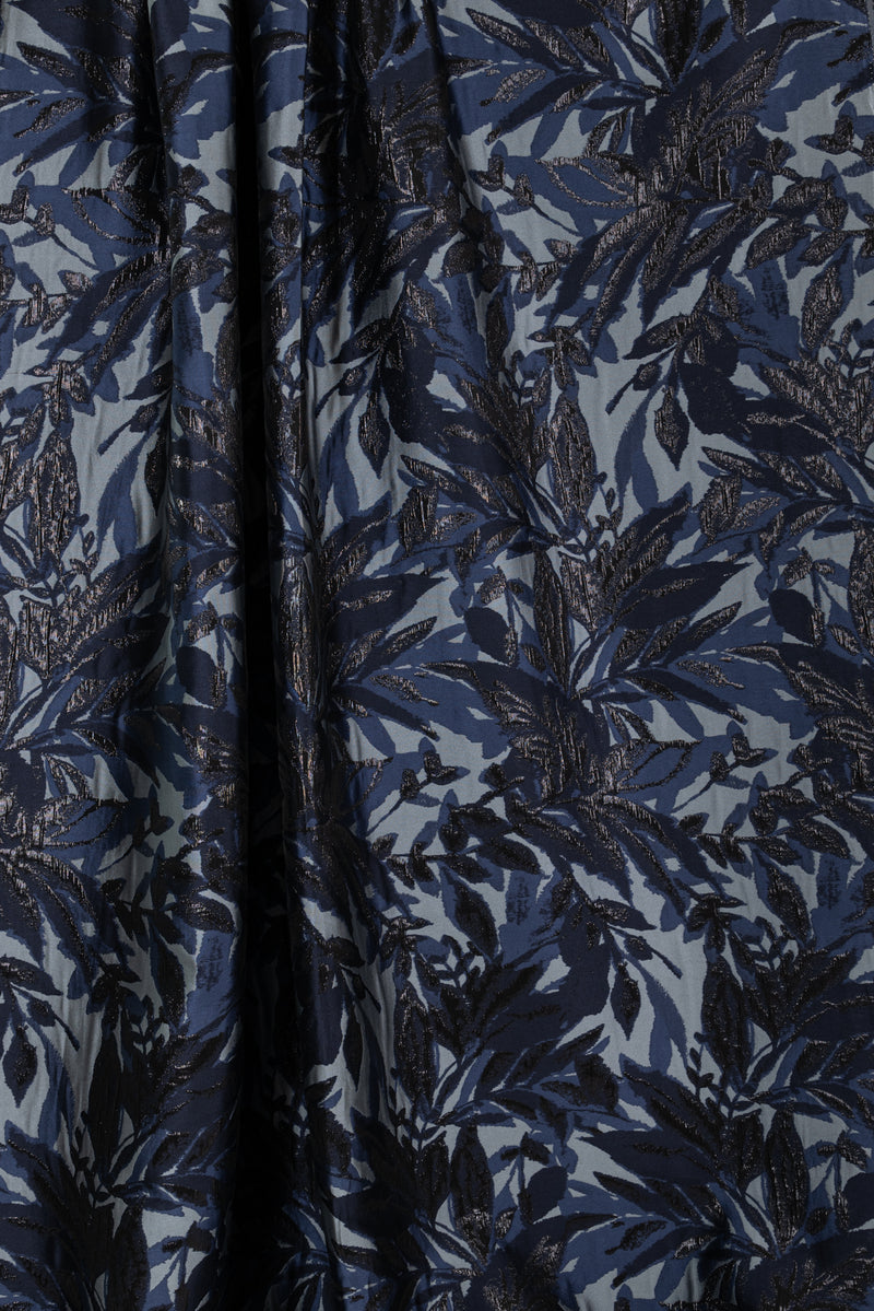 Blue Ferns Jacquard Woven