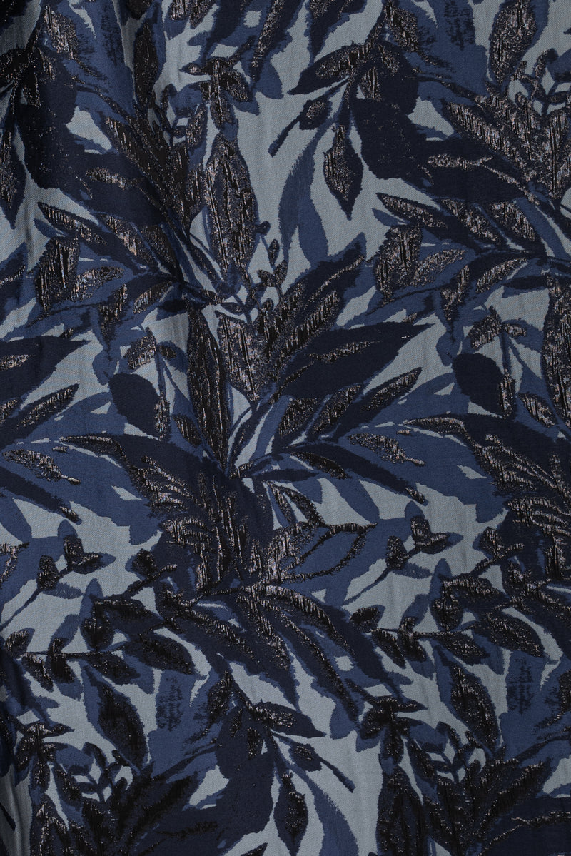 Blue Ferns Jacquard Woven