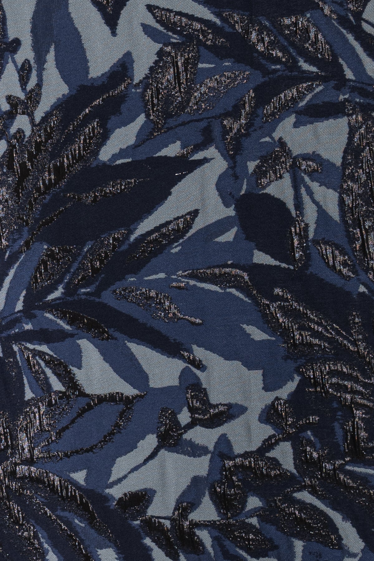 Blue Ferns Jacquard Woven