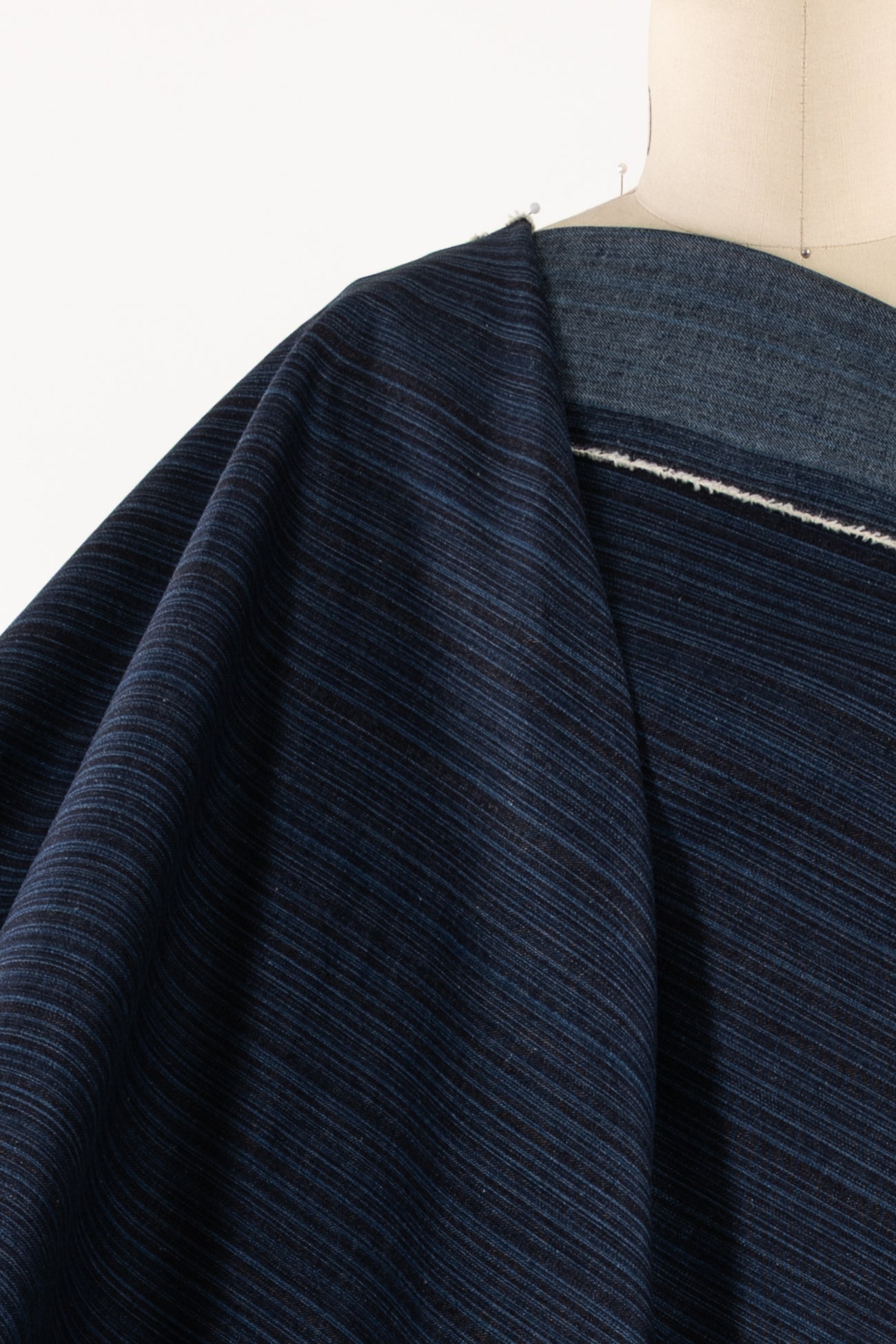Blue Fineline Italian Denim Woven