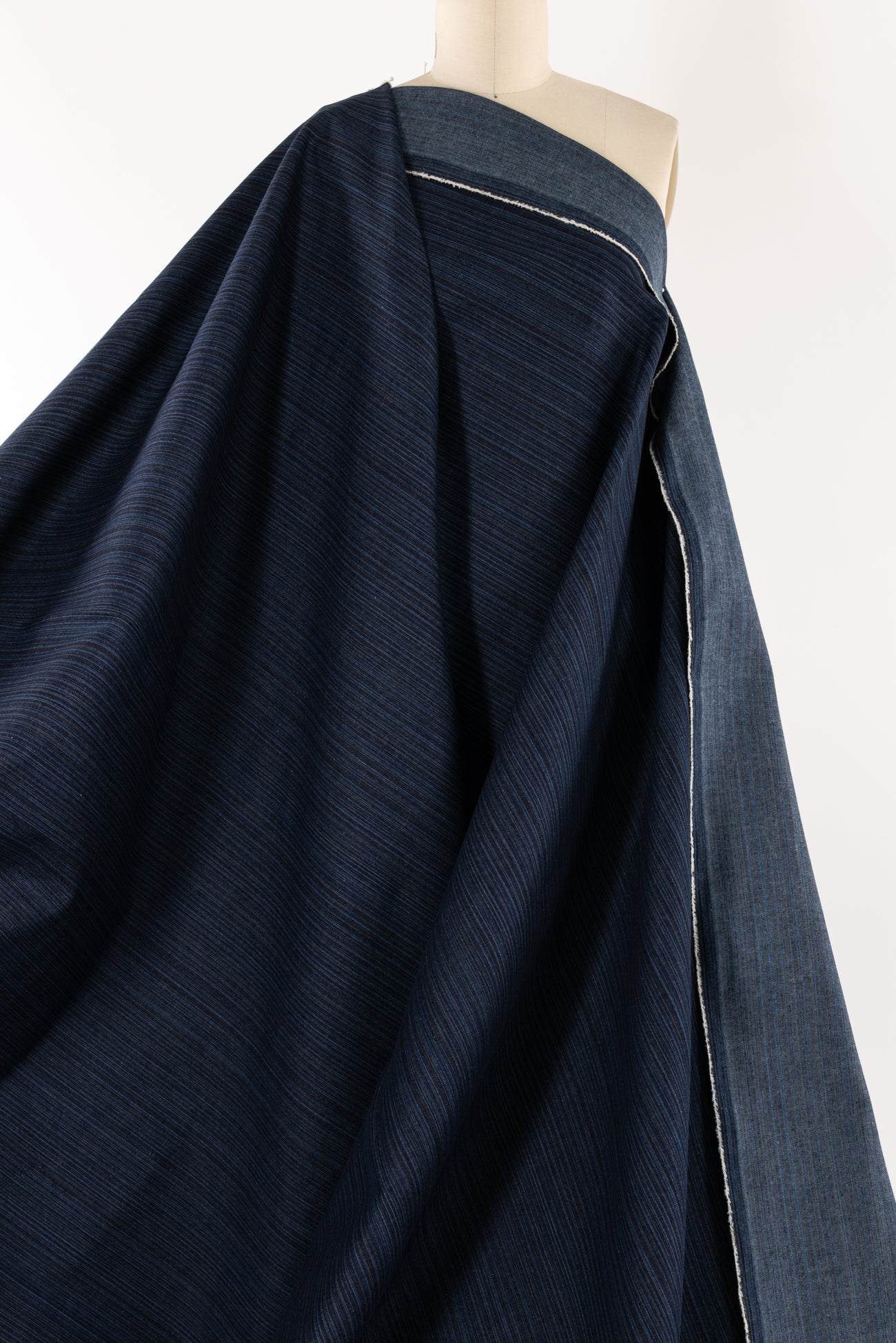 Blue Fineline Italian Denim Woven