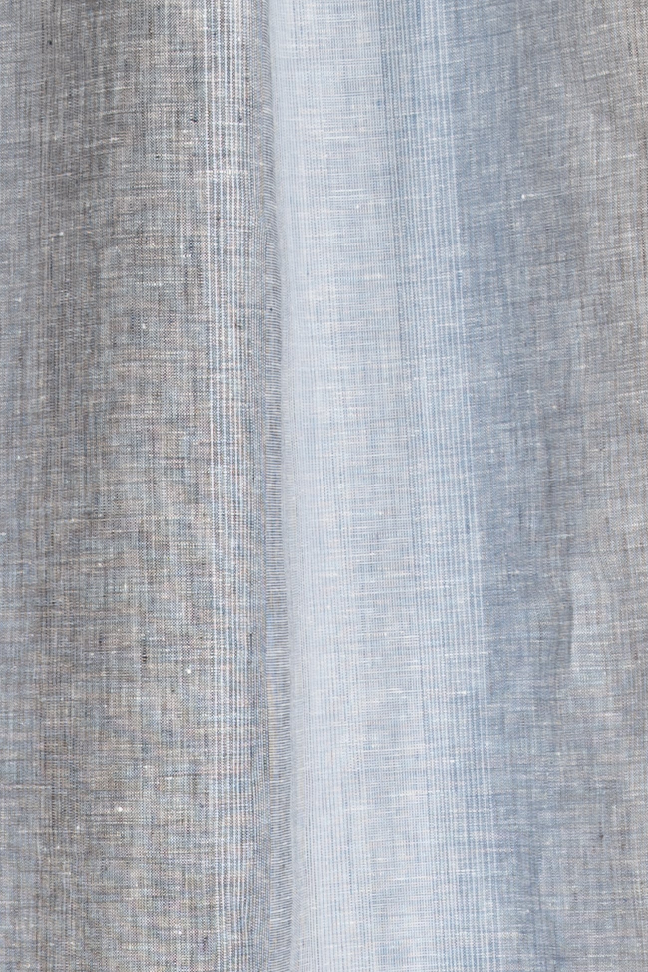 Blue Gray Ombré Stripe Linen Woven