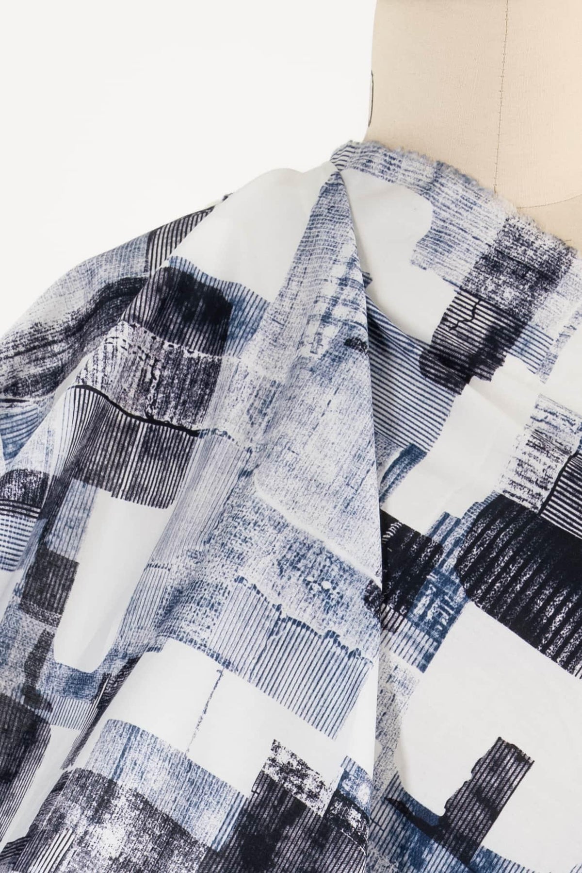 Blue Grid Indian Cotton Woven - Marcy Tilton Fabrics