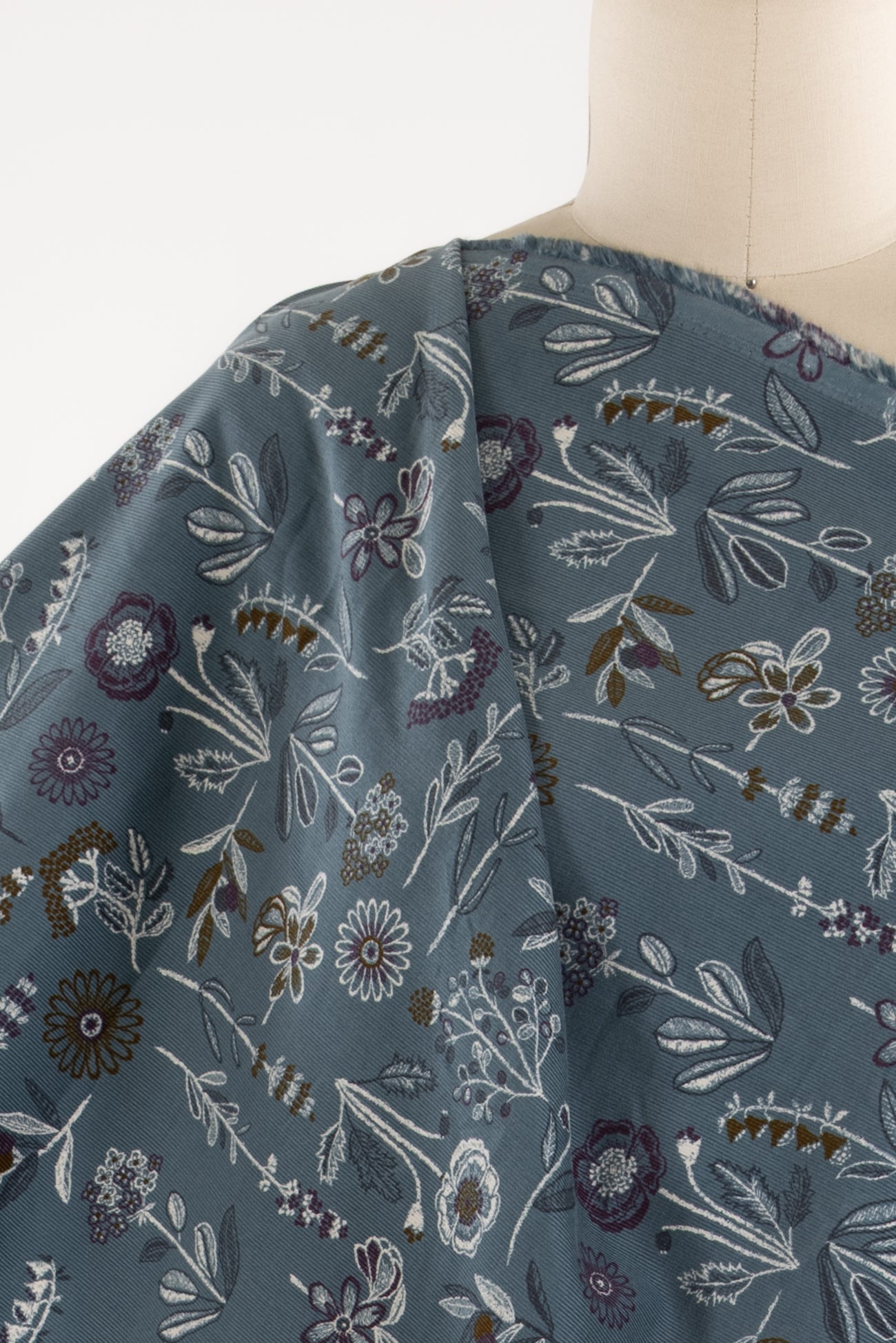 Blue Herbarian Japanese Corduroy Woven