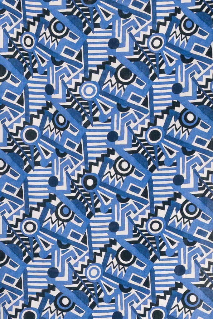 Blue Jazz Liberty Cotton Woven - Marcy Tilton Fabrics