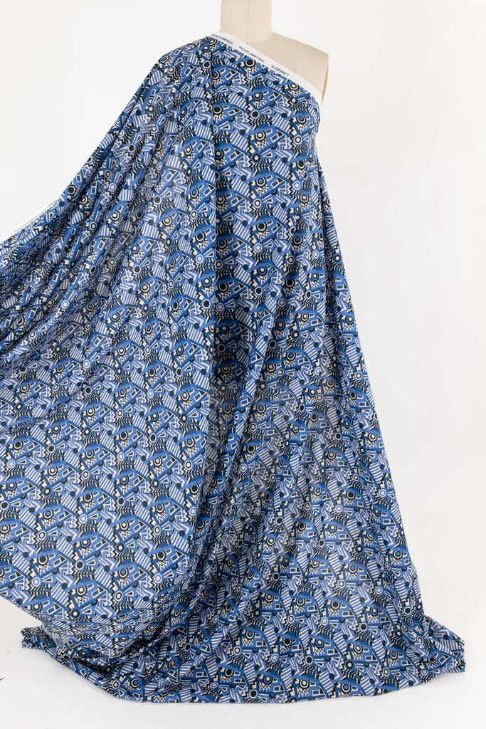 Blue Jazz Liberty Cotton Woven - Marcy Tilton Fabrics