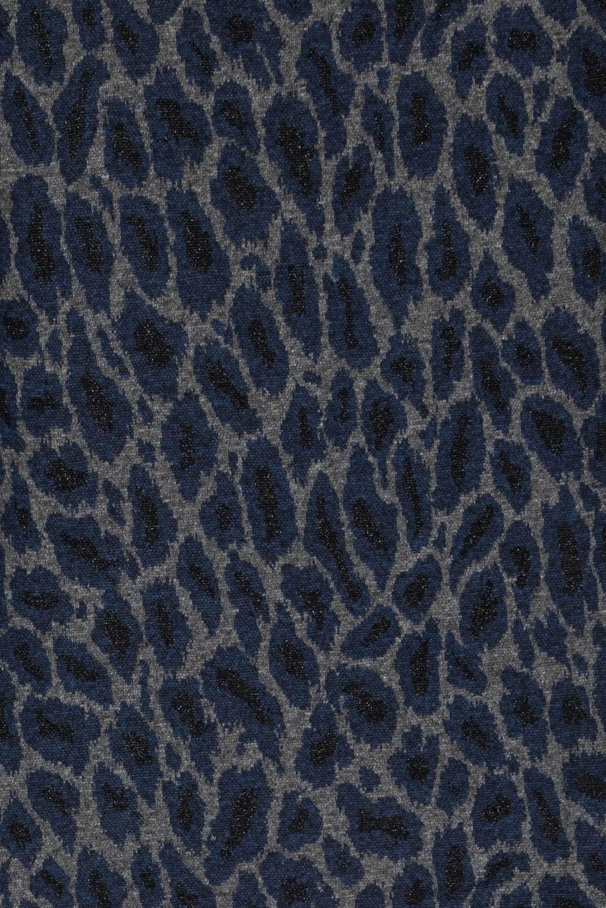 Blue Leopard Double Knit - Marcy Tilton Fabrics