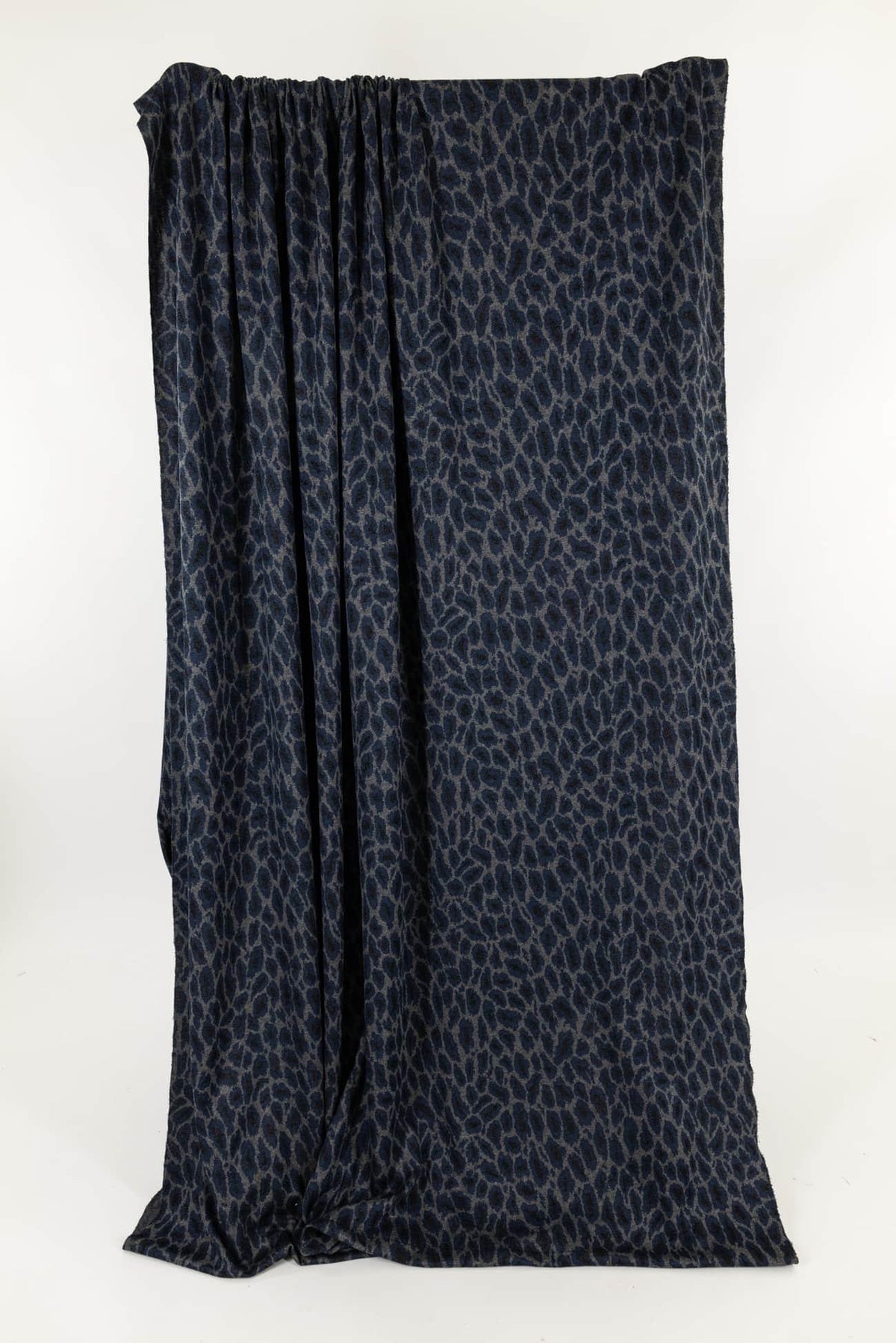 Blue Leopard Double Knit - Marcy Tilton Fabrics
