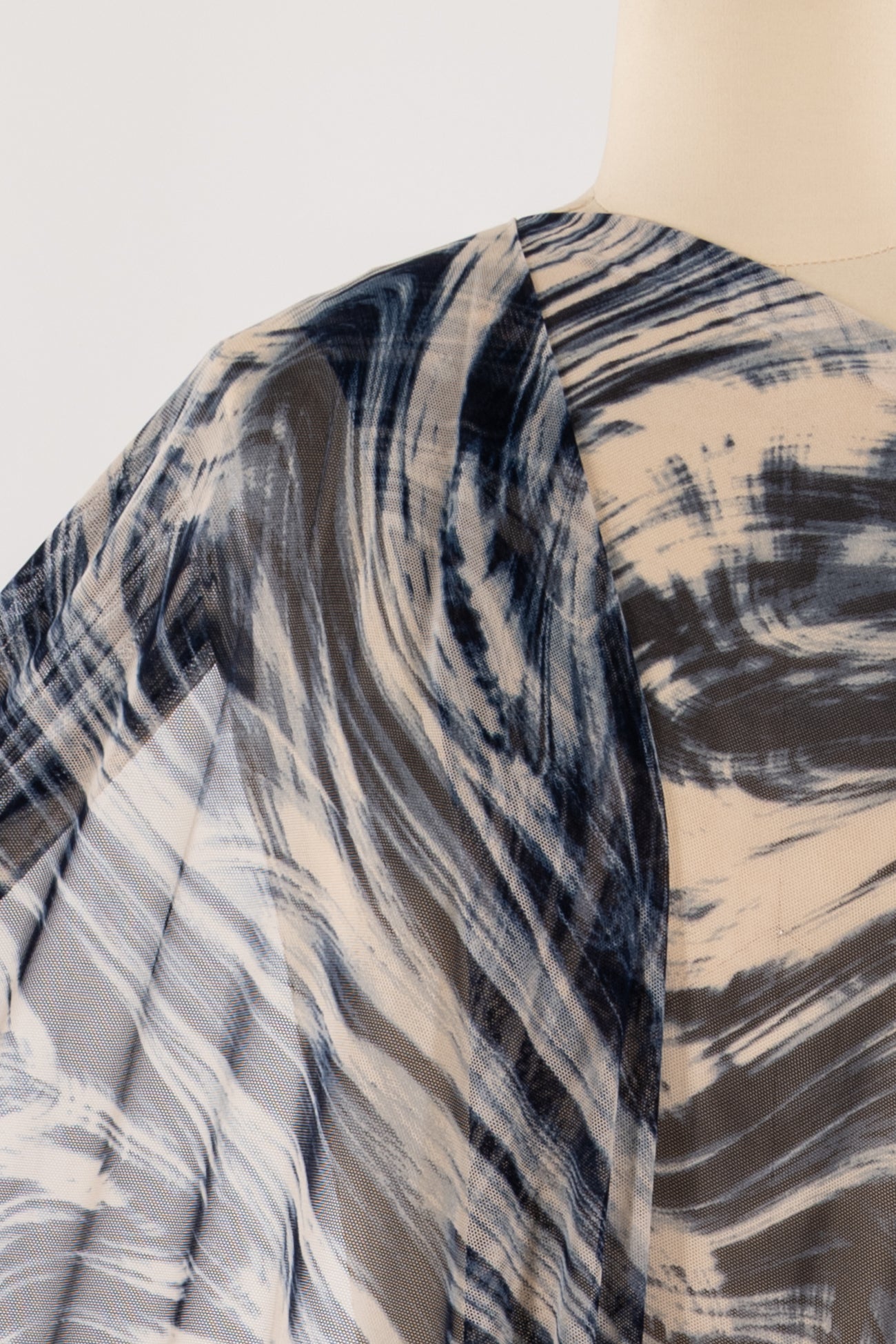 Blue Marble Swirl Mesh Knit