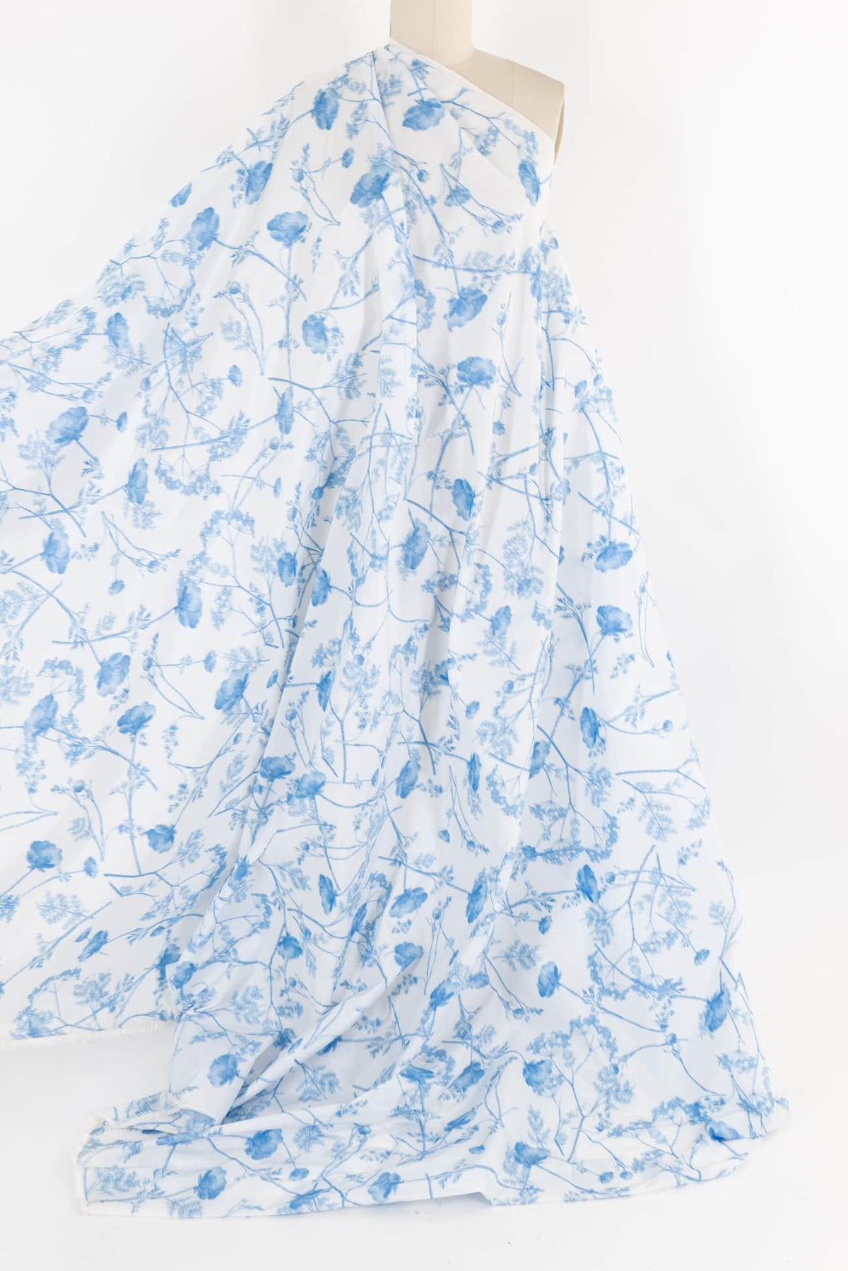 Blue Mist Silk Ikat Blend Woven - Marcy Tilton Fabrics